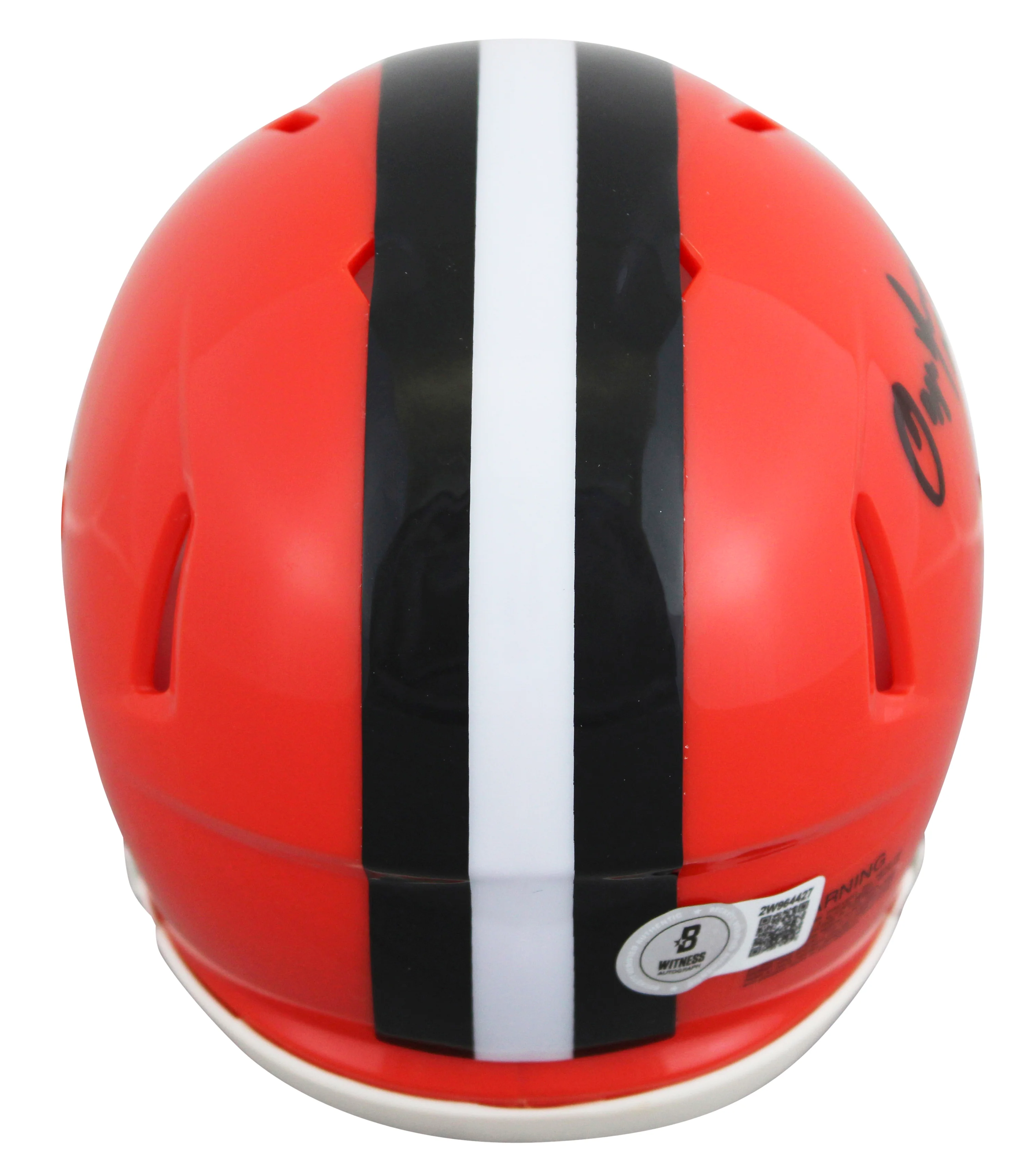 Browns Ozzie Newsome "HOF 99" Signed 2024 Speed Mini Helmet W/ Case BAS Witness - Image 4