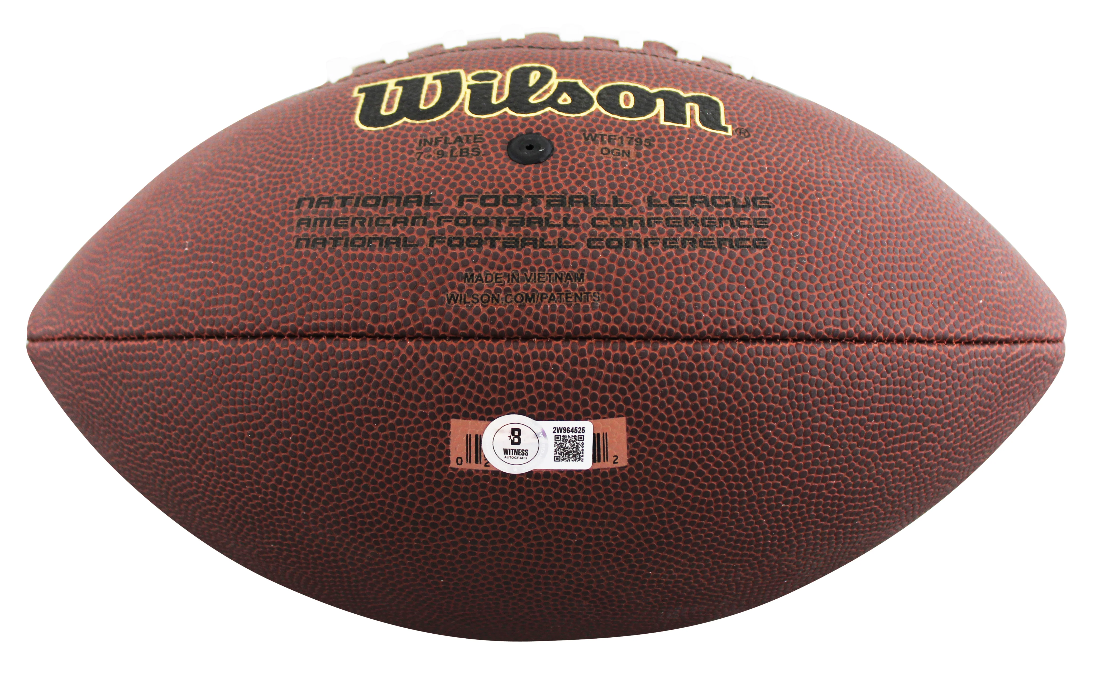 Browns Ozzie Newsome "HOF 99" Signed Wilson Super Grip Football BAS Witnessed - Image 3