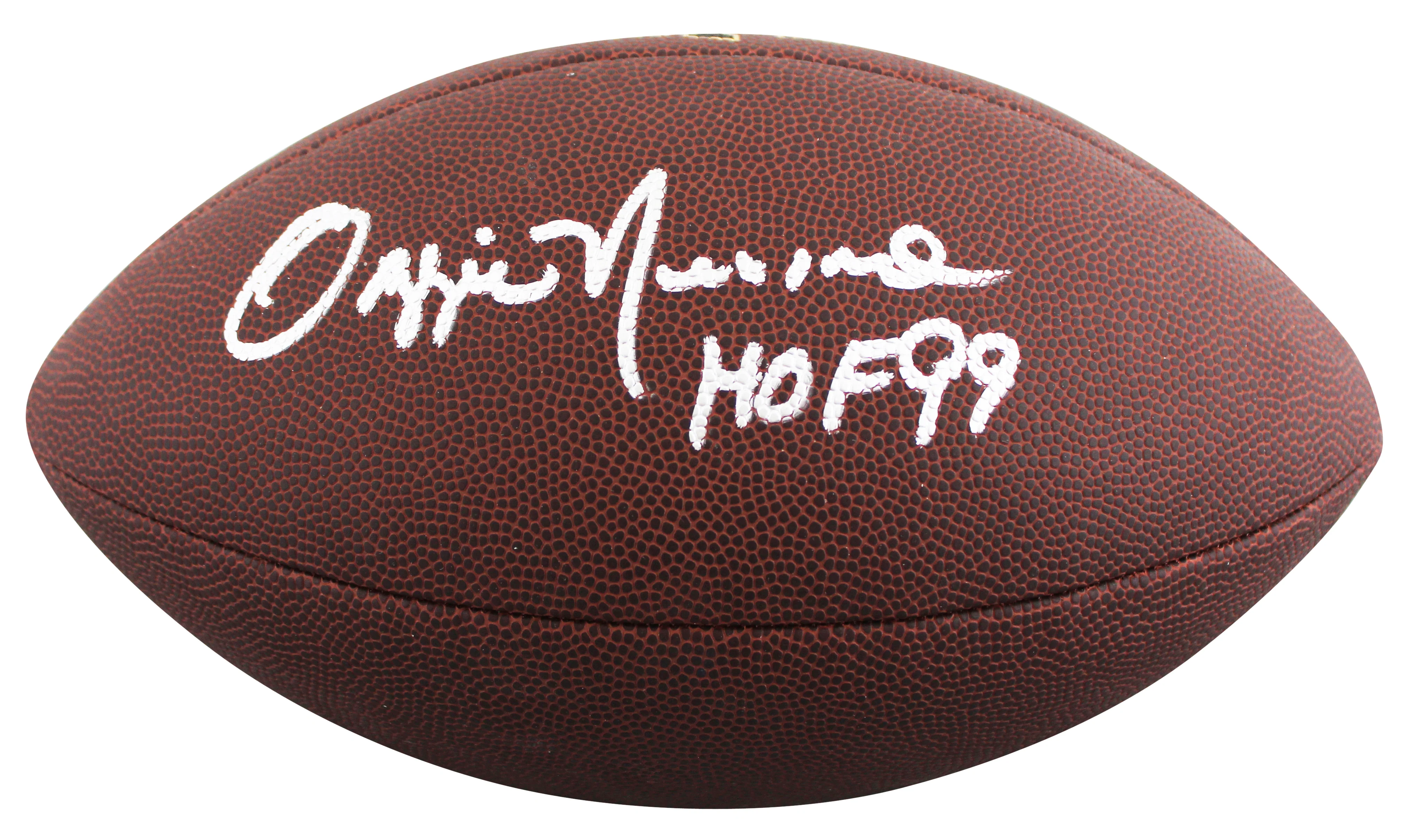 Browns Ozzie Newsome "HOF 99" Signed Wilson Super Grip Football W/ Case BAS Wit - Image 3