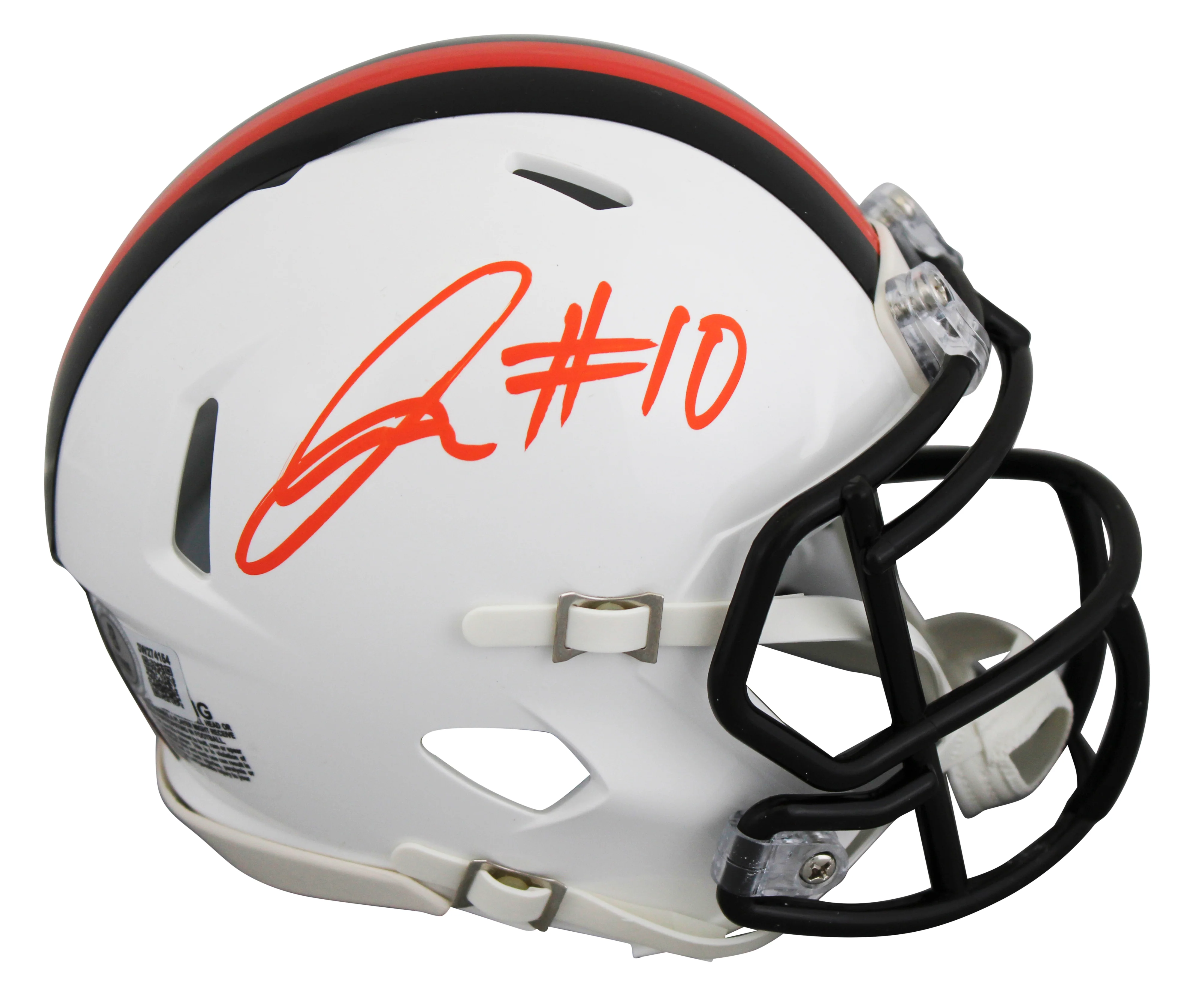Browns Quinshon Judkins Signed 2023 On-Field Alt Speed Mini Helmet BAS Witnessed
