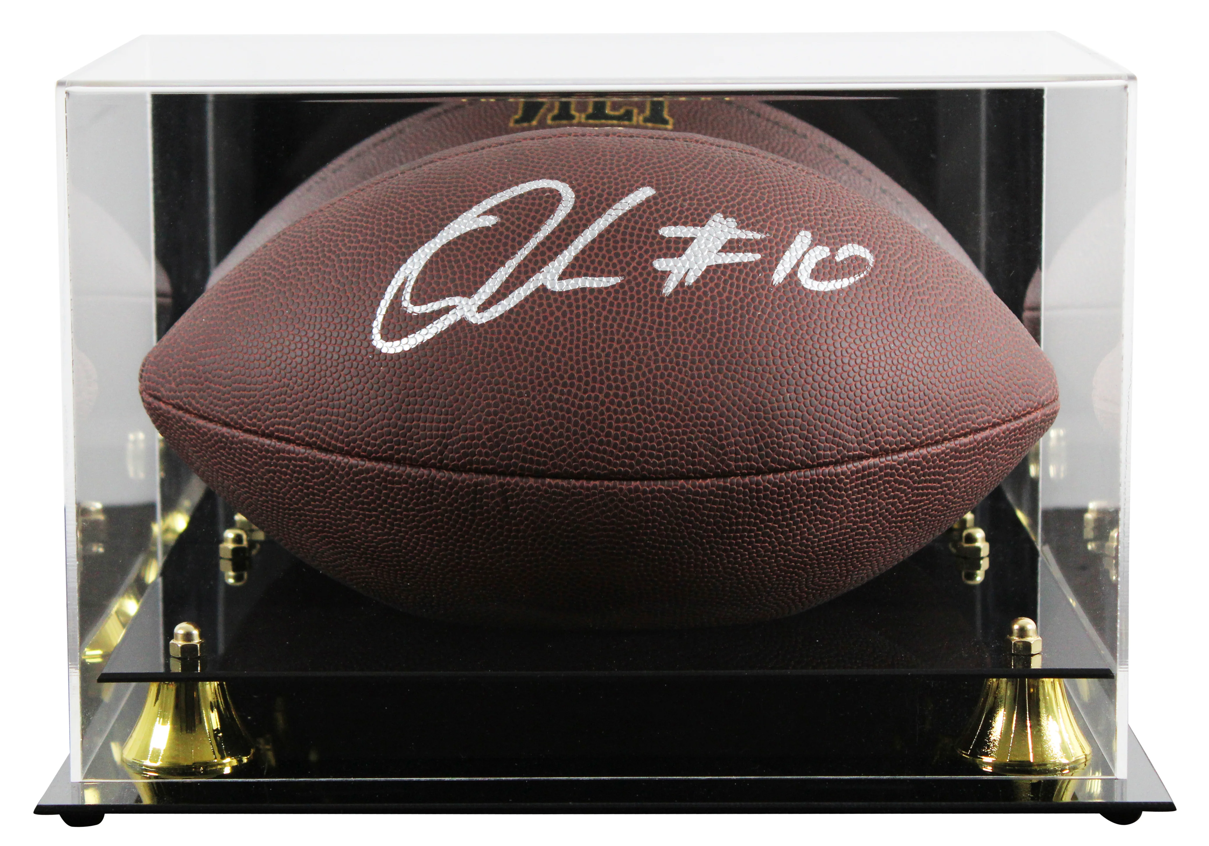 Browns Quinshon Judkins Signed Wilson Super Grip Football W/ Case BAS Witnessed - Image 2