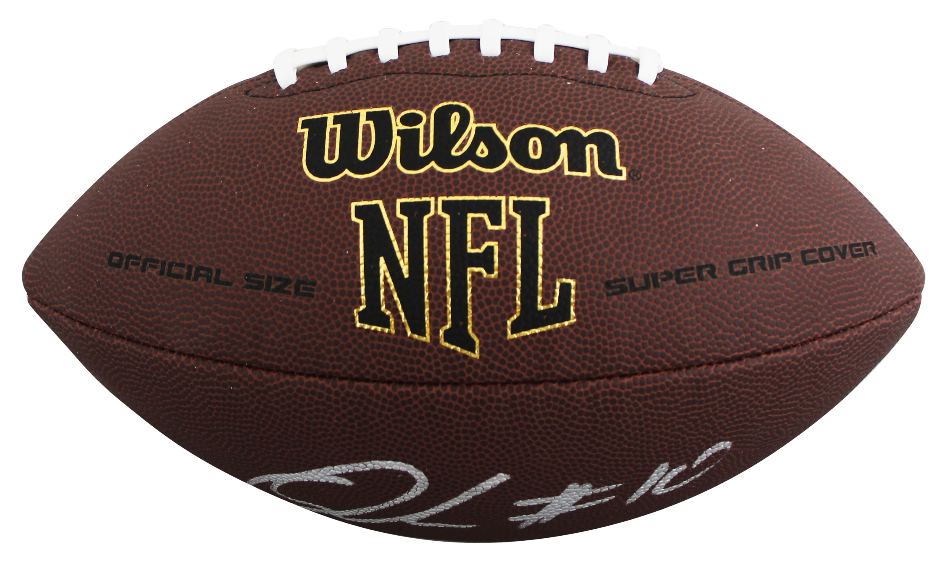Browns Quinshon Judkins Signed Wilson Super Grip Football W/ Case BAS Witnessed - Image 5