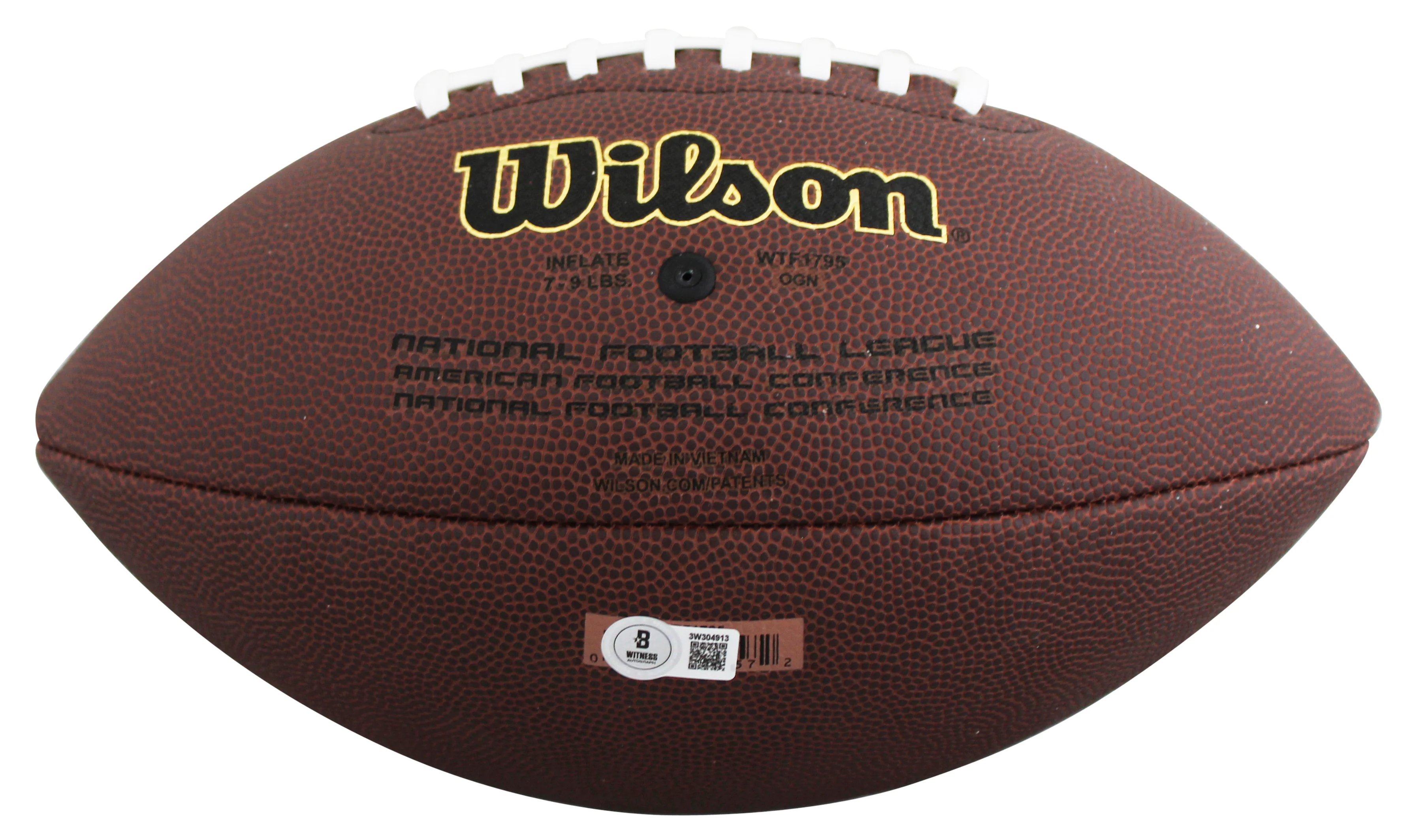 Browns Quinshon Judkins Signed Wilson Super Grip Football W/ Case BAS Witnessed - Image 6