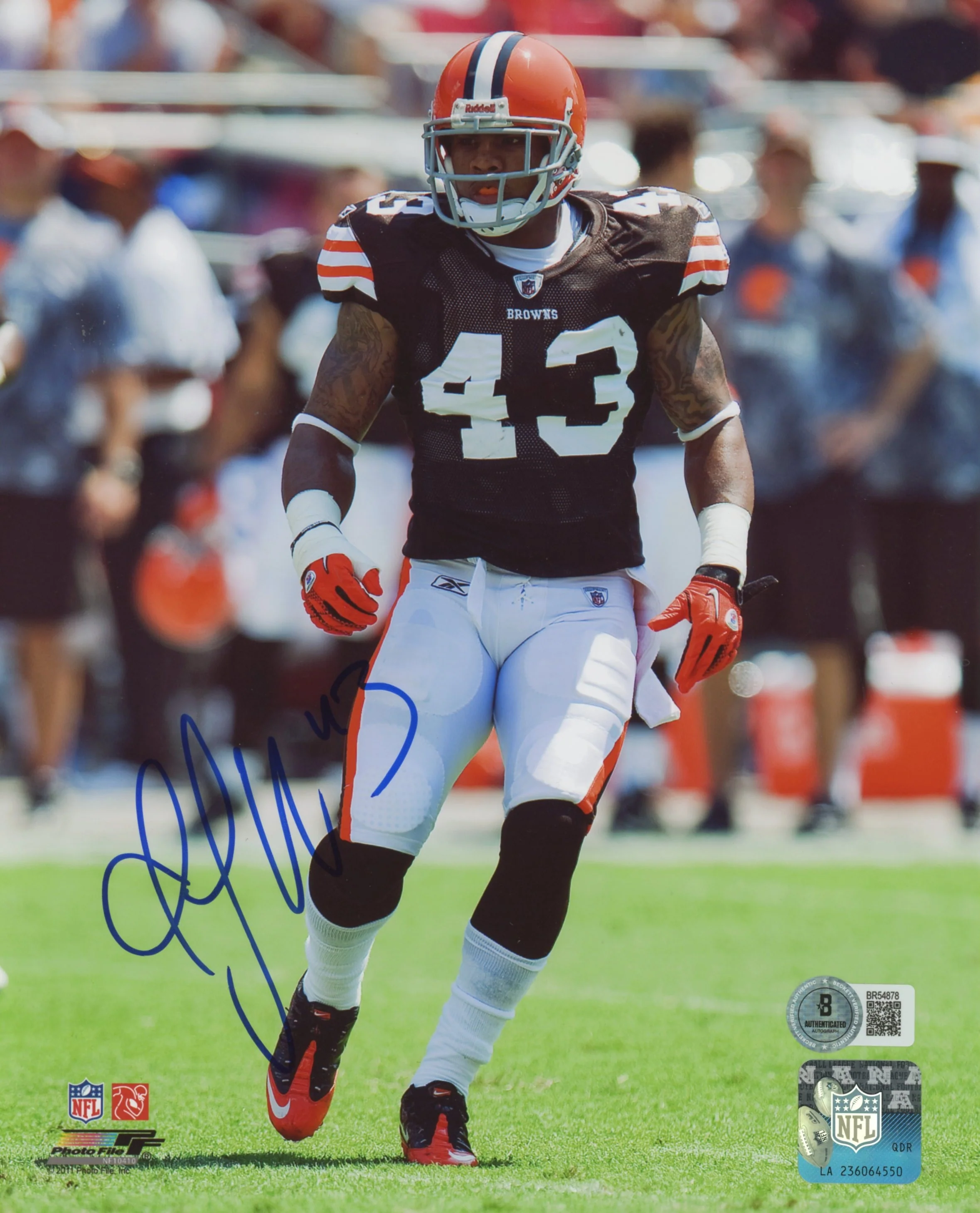 Browns T.J. Ward Authentic Signed 8x10 Photo Autographed BAS #BR54878 - Image 2