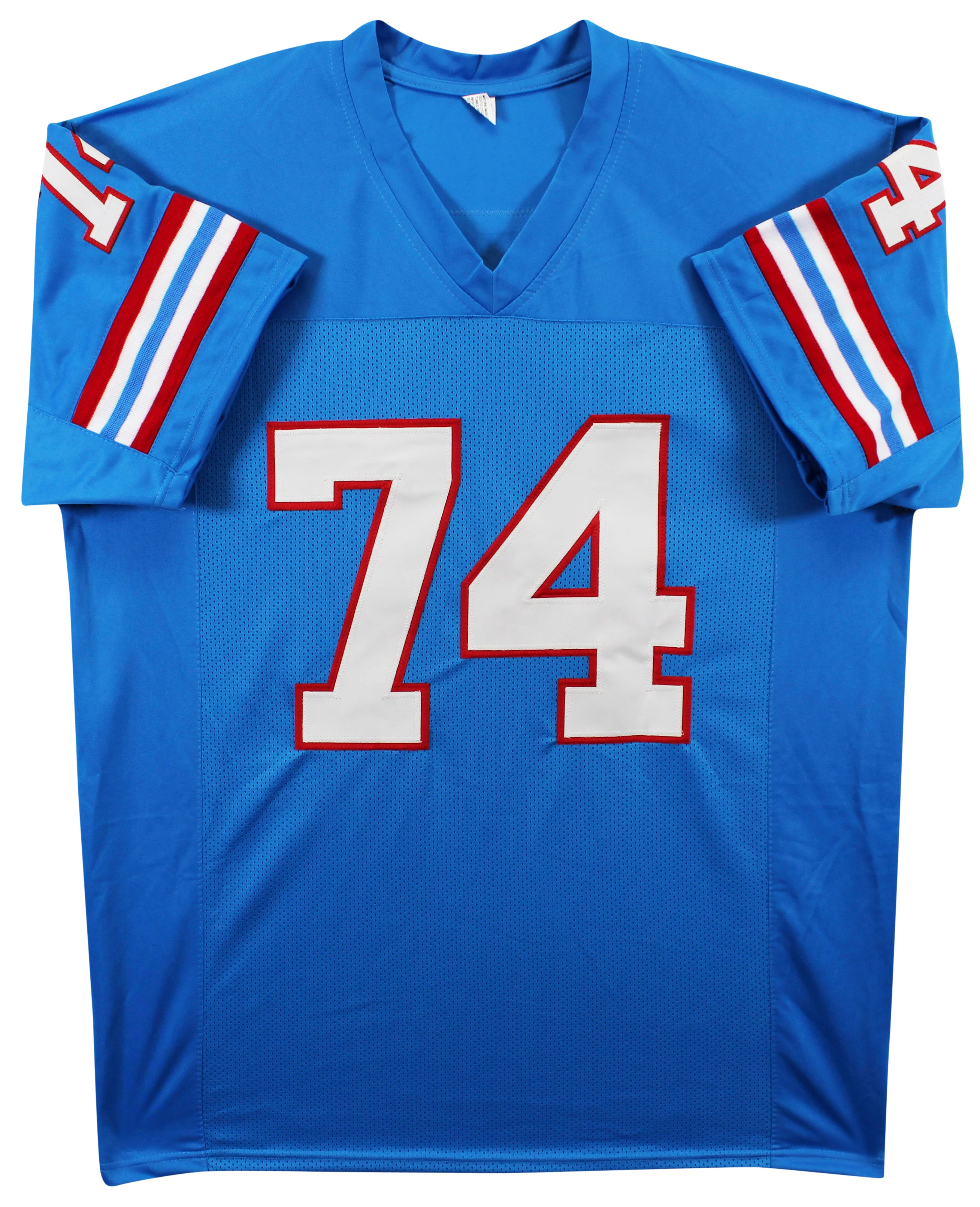 Bruce Matthews "HOF 07" Authentic Signed Light Blue Pro Style Jersey BAS Witness - Image 4