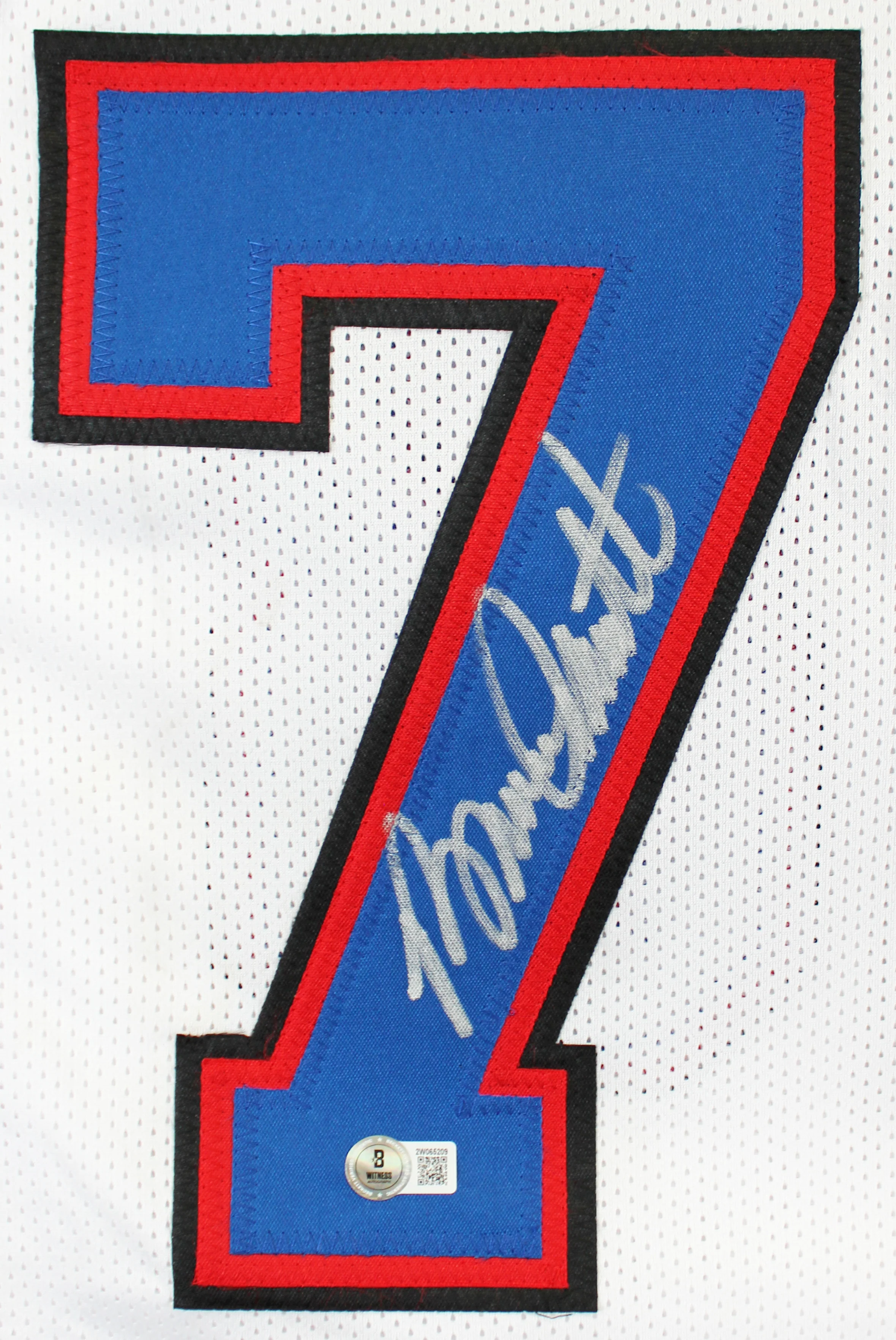 Bruce Smith Authentic Signed White Pro Style Jersey Autographed BAS Witnessed - Image 3