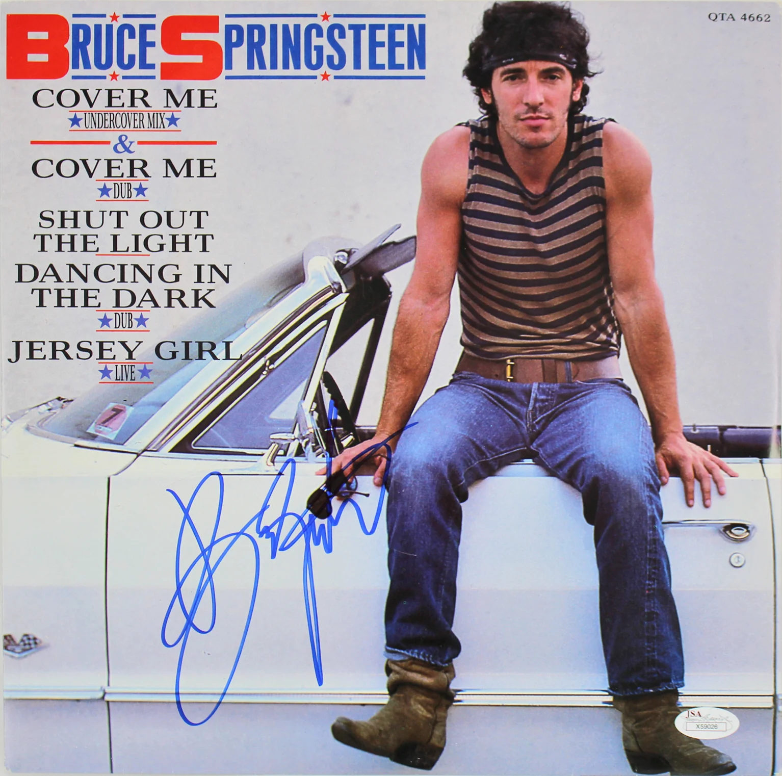 Bruce Springsteen Authentic Signed Cover Me Album Cover W/ Vinyl JSA #X59026 - Image 2