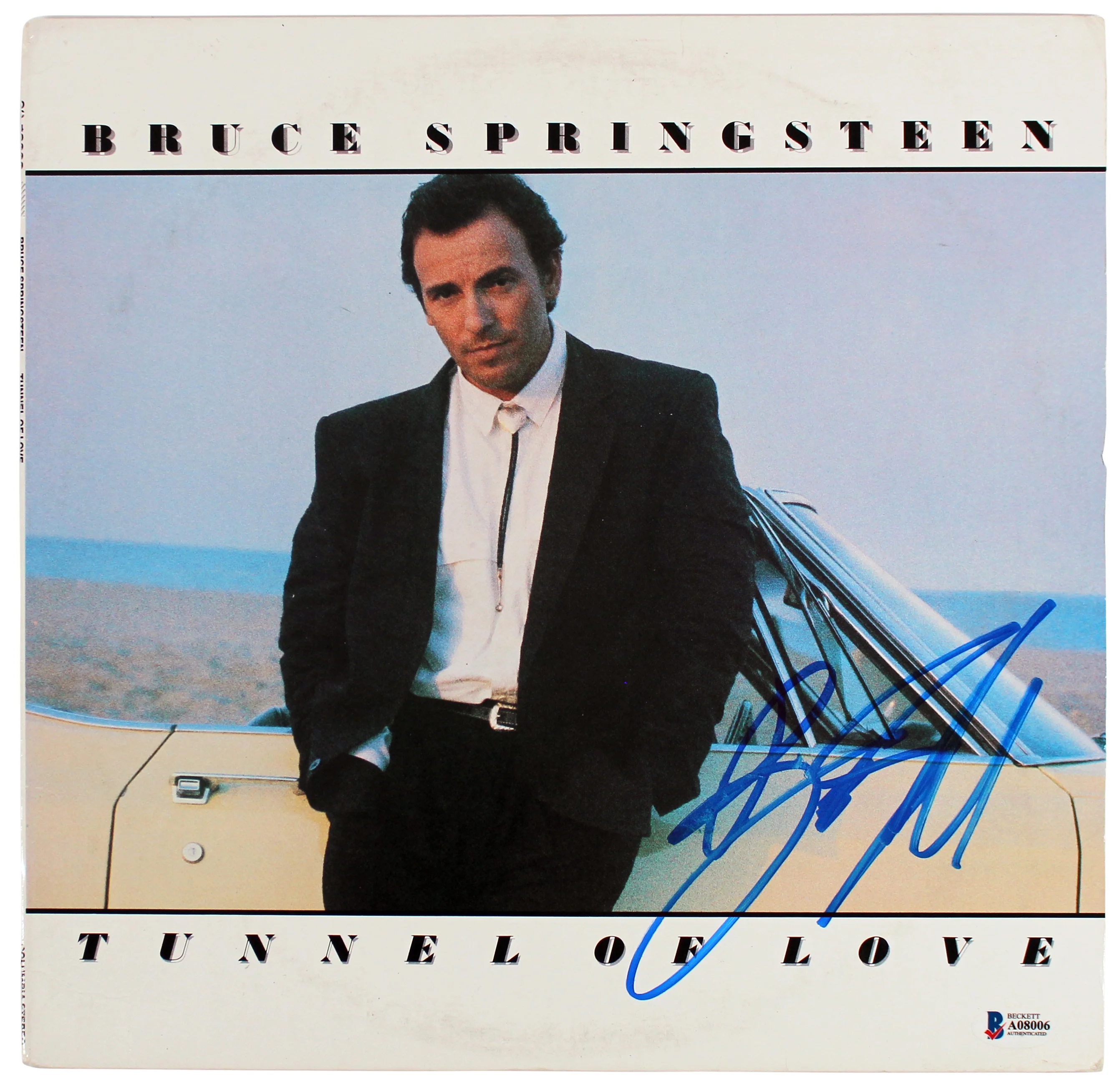 Bruce Springsteen Authentic Signed Tunnel of Love Album Cover BAS #A08006 - Image 2