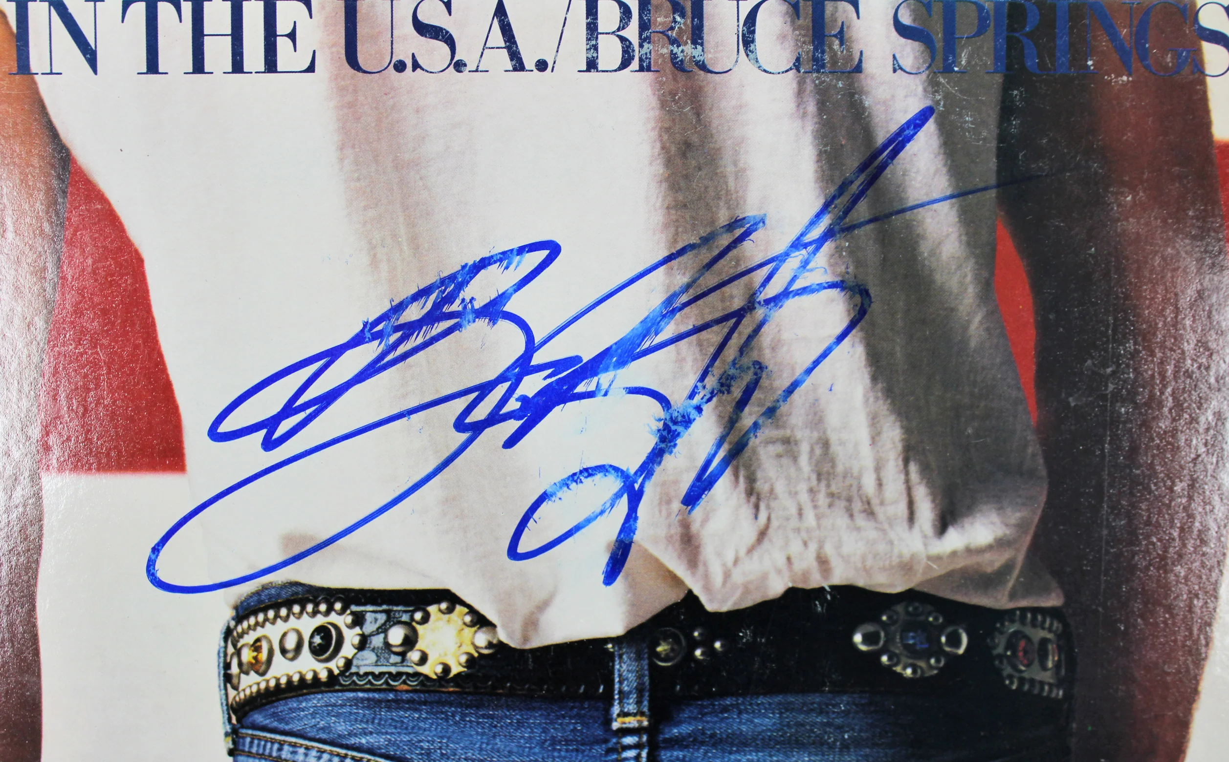 Bruce Springsteen Signed Born In The USA Album Cover W/ Vinyl BAS #A78564 - Image 3