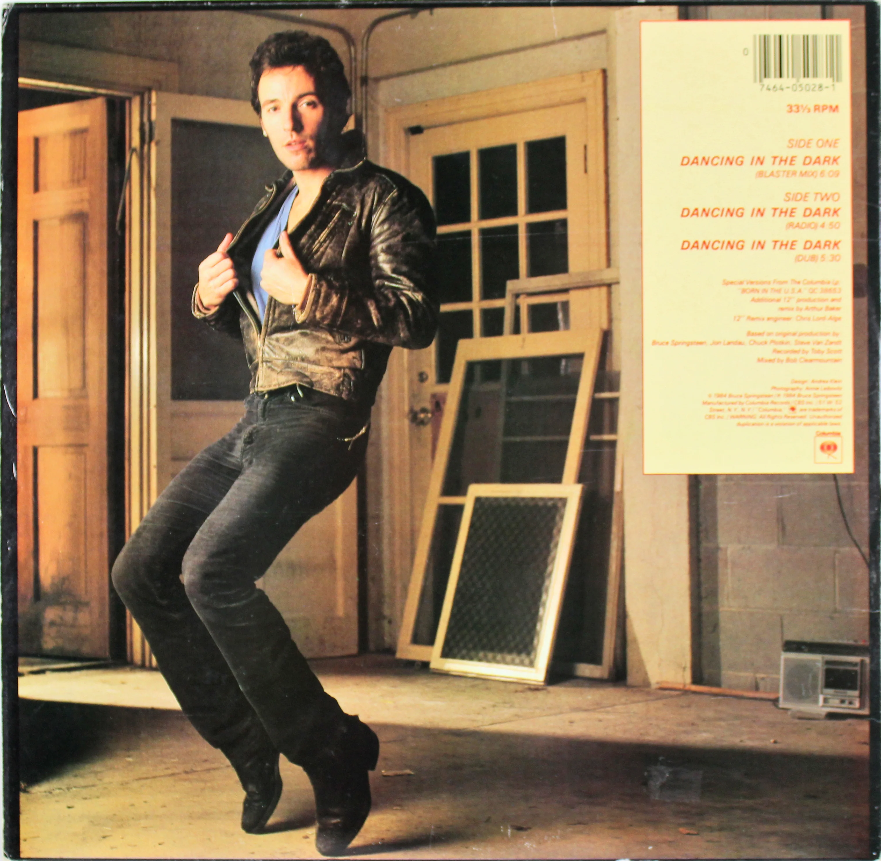 Bruce Springsteen Signed Dancing In The Dark Album Cover W/ Vinyl BAS #A70525 - Image 4
