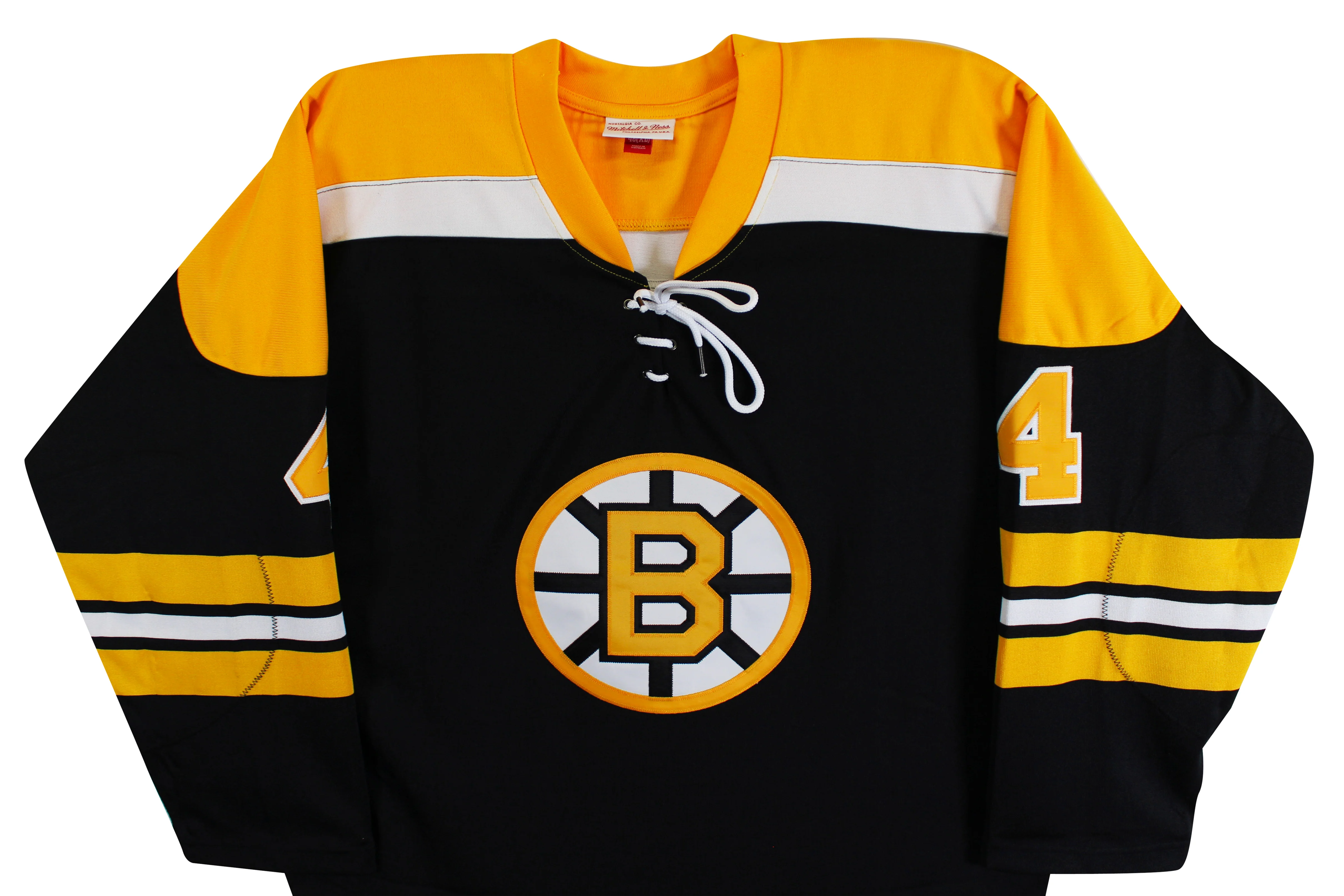 Bruins Bobby Orr "HOF 79" Signed Black Vintage M&N Throwback Jersey BAS & GNR - Image 7