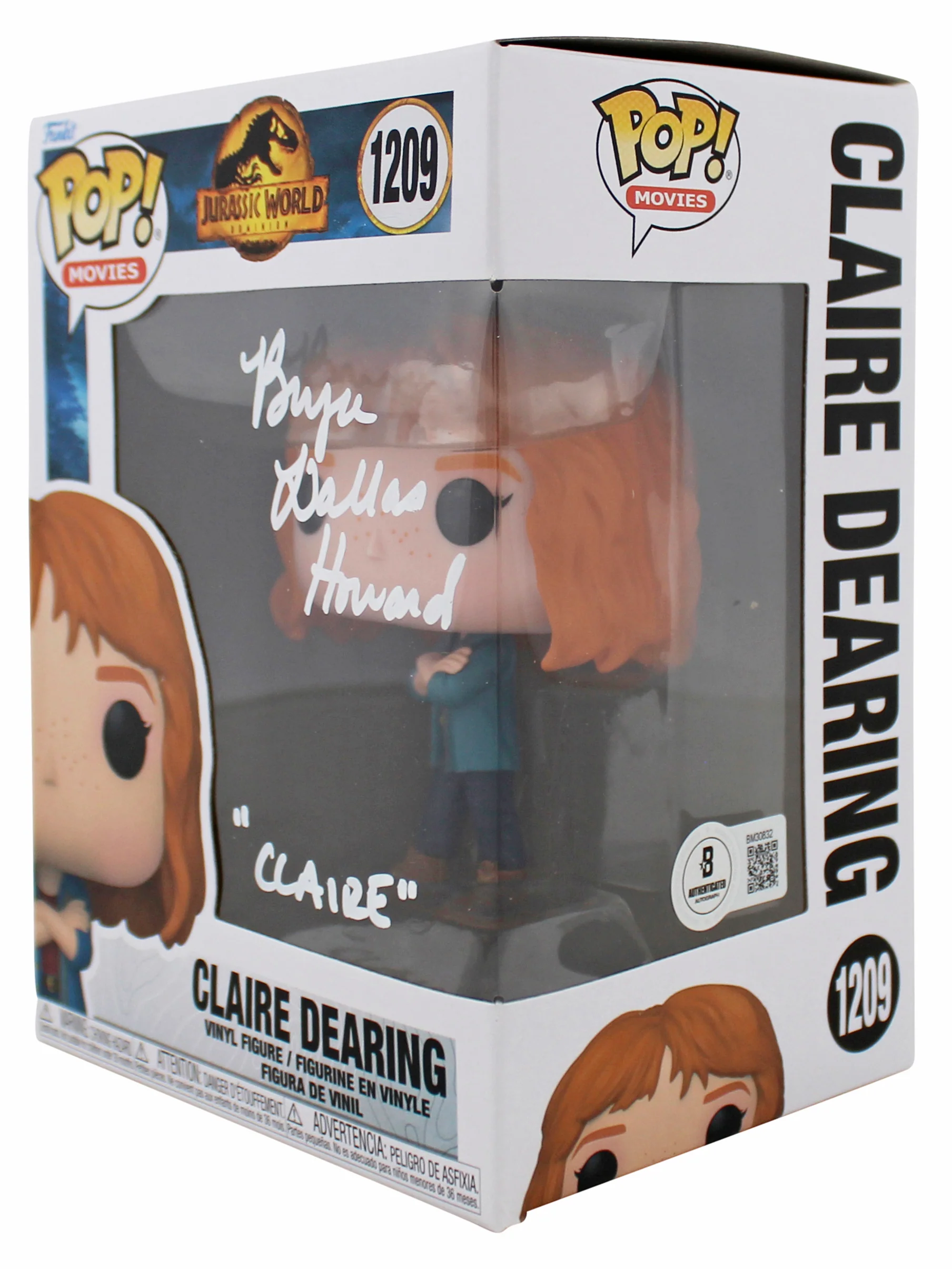 Bryce Dallas Howard "Claire" Jurassic World Signed Funko Pop Vinyl Figure BAS 2 - Image 3