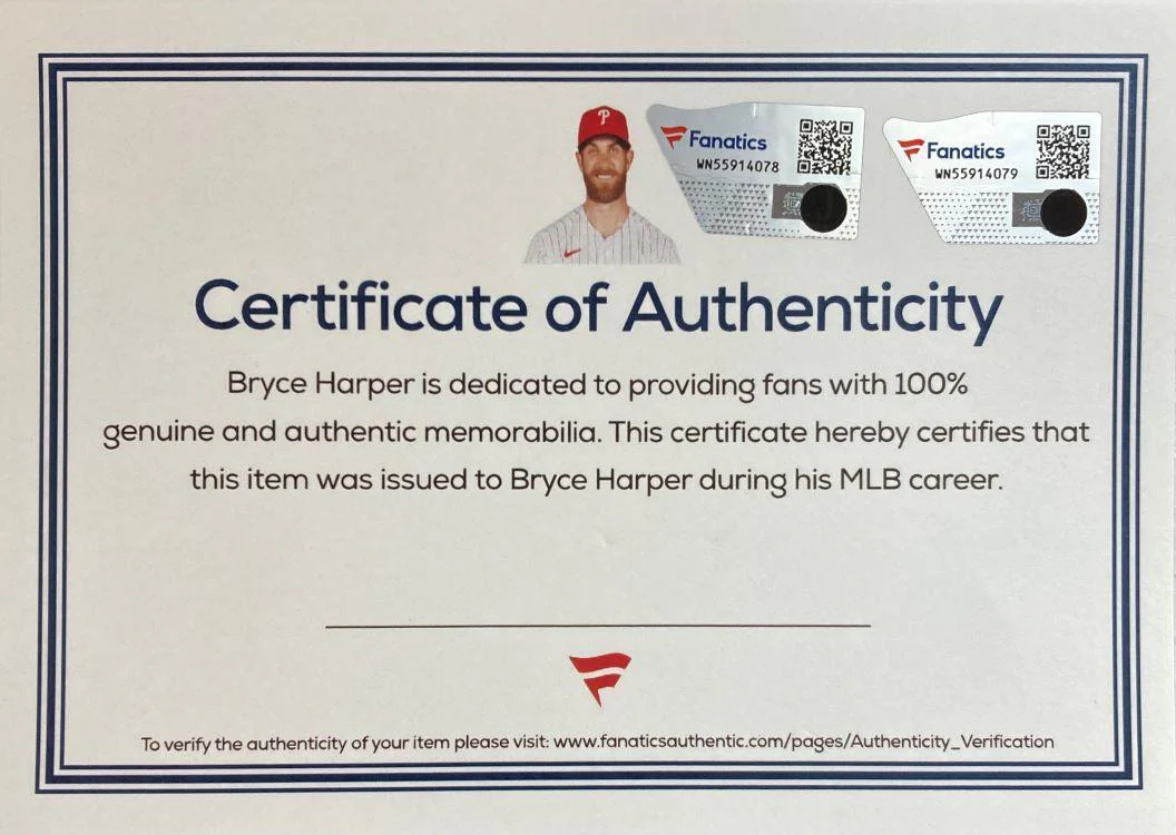 Bryce Harper Signed Pair of Game Issued Phillies Under Armor Cleats Fanatics - Image 9