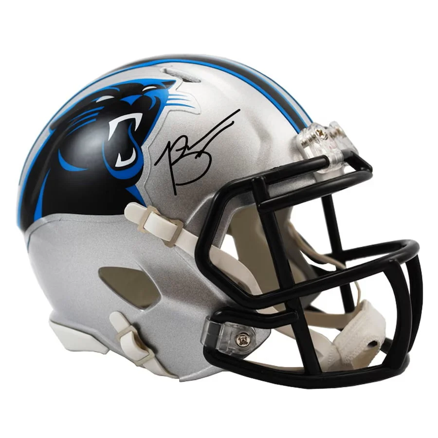 Bryce Young Signed Carolina Panthers Mini Speed Helmet Fanatics - Image 3