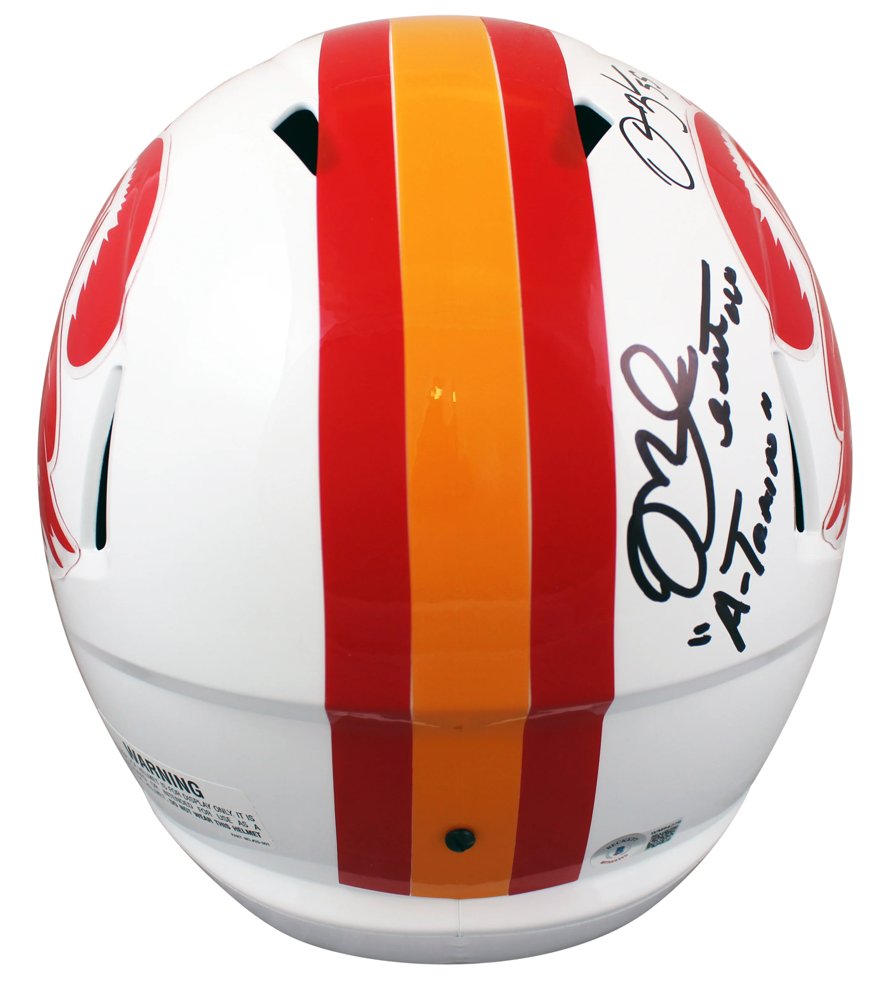 Buccaneers (3) Sapp, Alstott, Brooks Signed TB F/S Speed Rep Helmet BAS Witness - Image 5