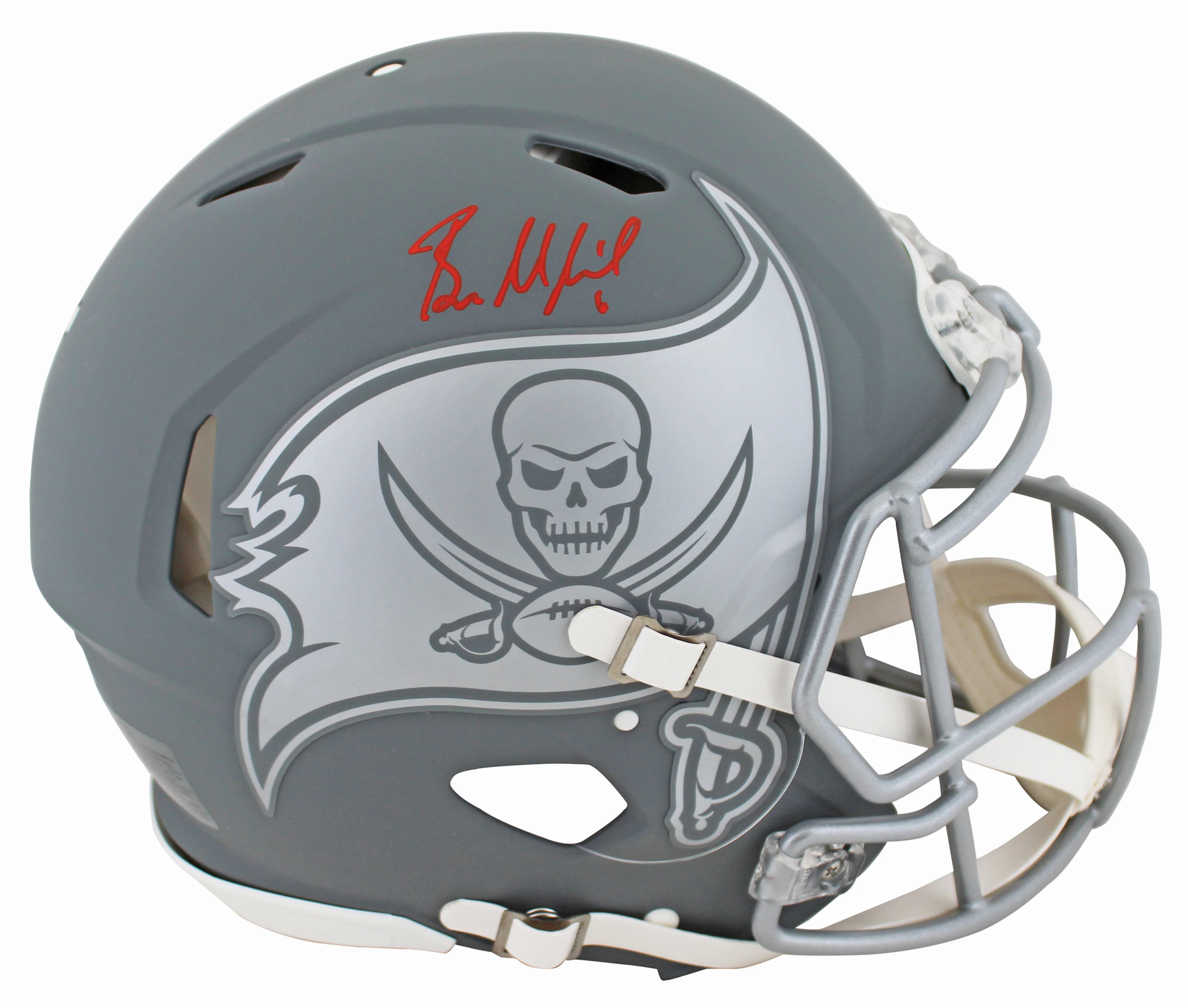 Buccaneers Baker Mayfield Signed Slate Full Size Speed Proline Helmet BAS Wit - Image 2