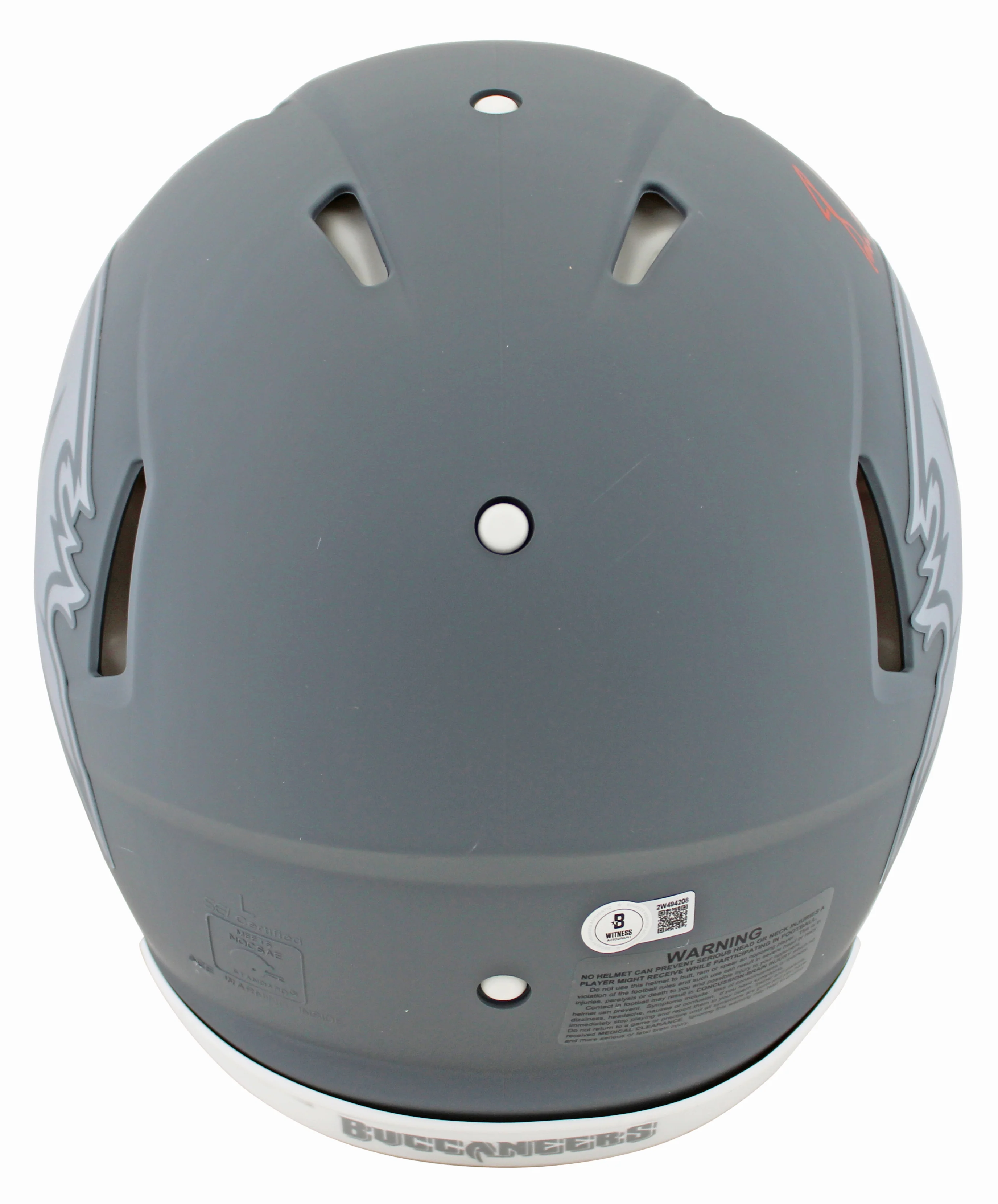 Buccaneers Baker Mayfield Signed Slate Full Size Speed Proline Helmet BAS Wit - Image 3