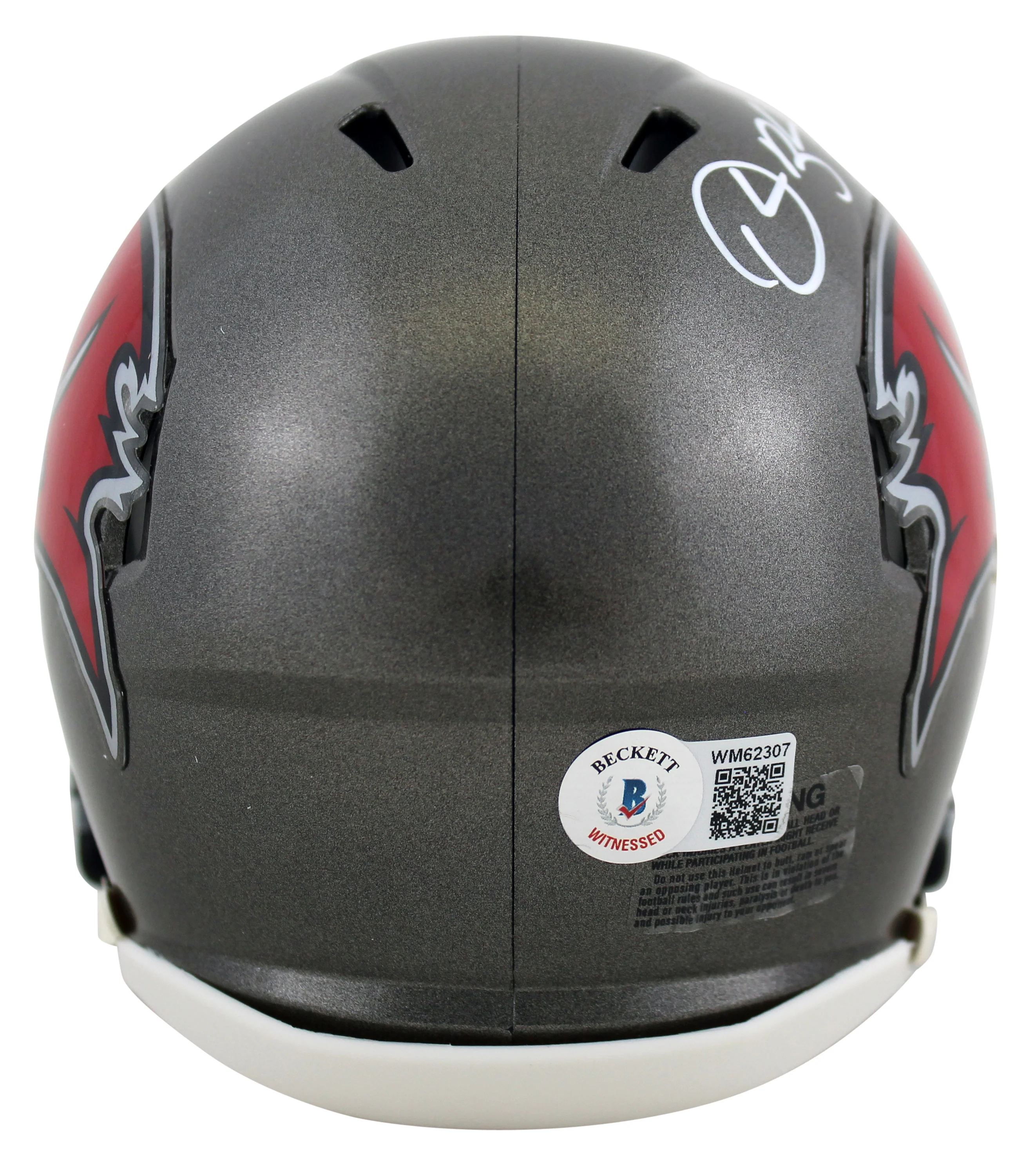Buccaneers Derrick Brooks Authentic Signed Speed Mini Helmet BAS Witnessed - Image 3