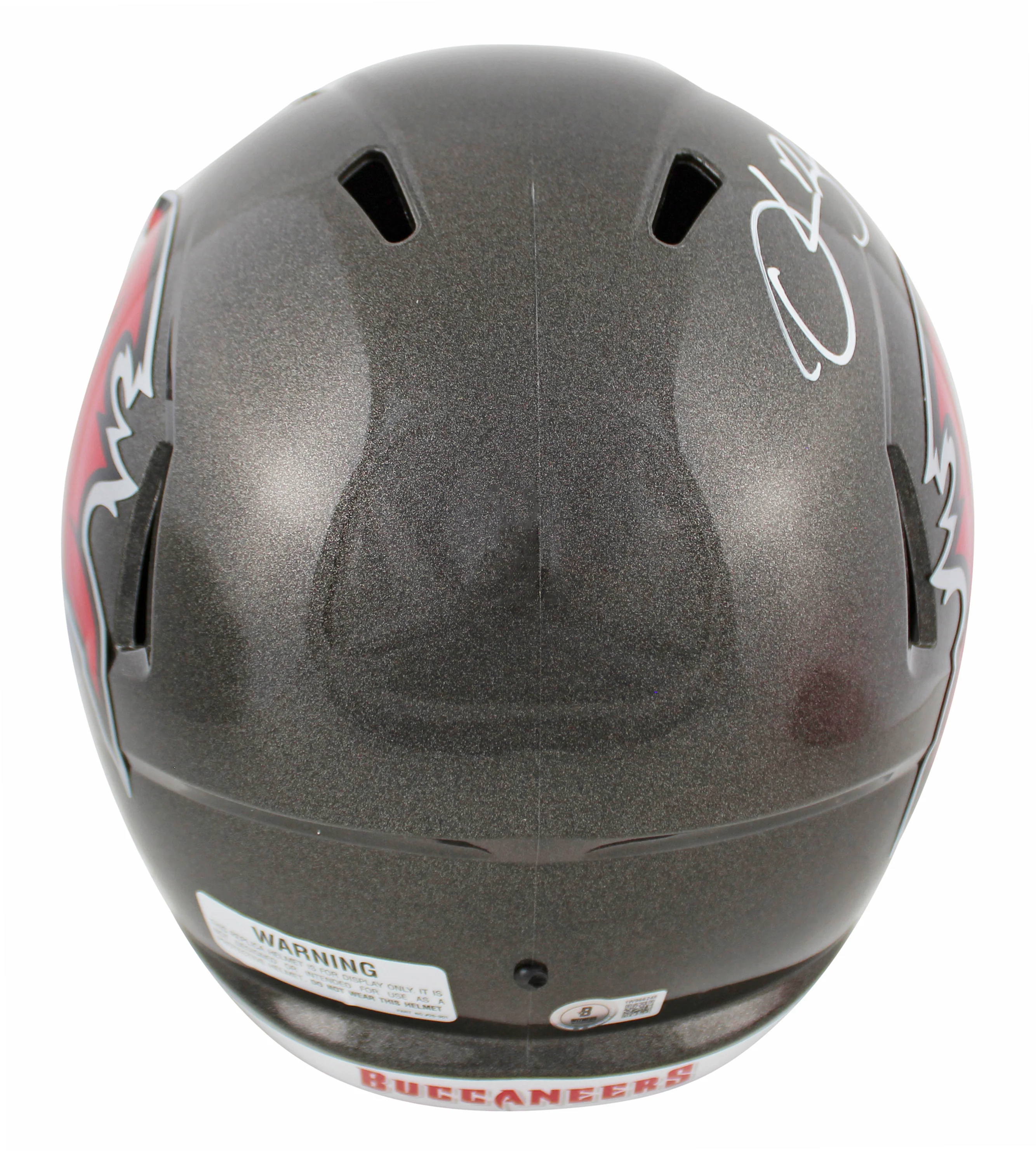 Buccaneers Derrick Brooks Signed Full Size Speed Rep Helmet W/ Case BAS Witness - Image 4