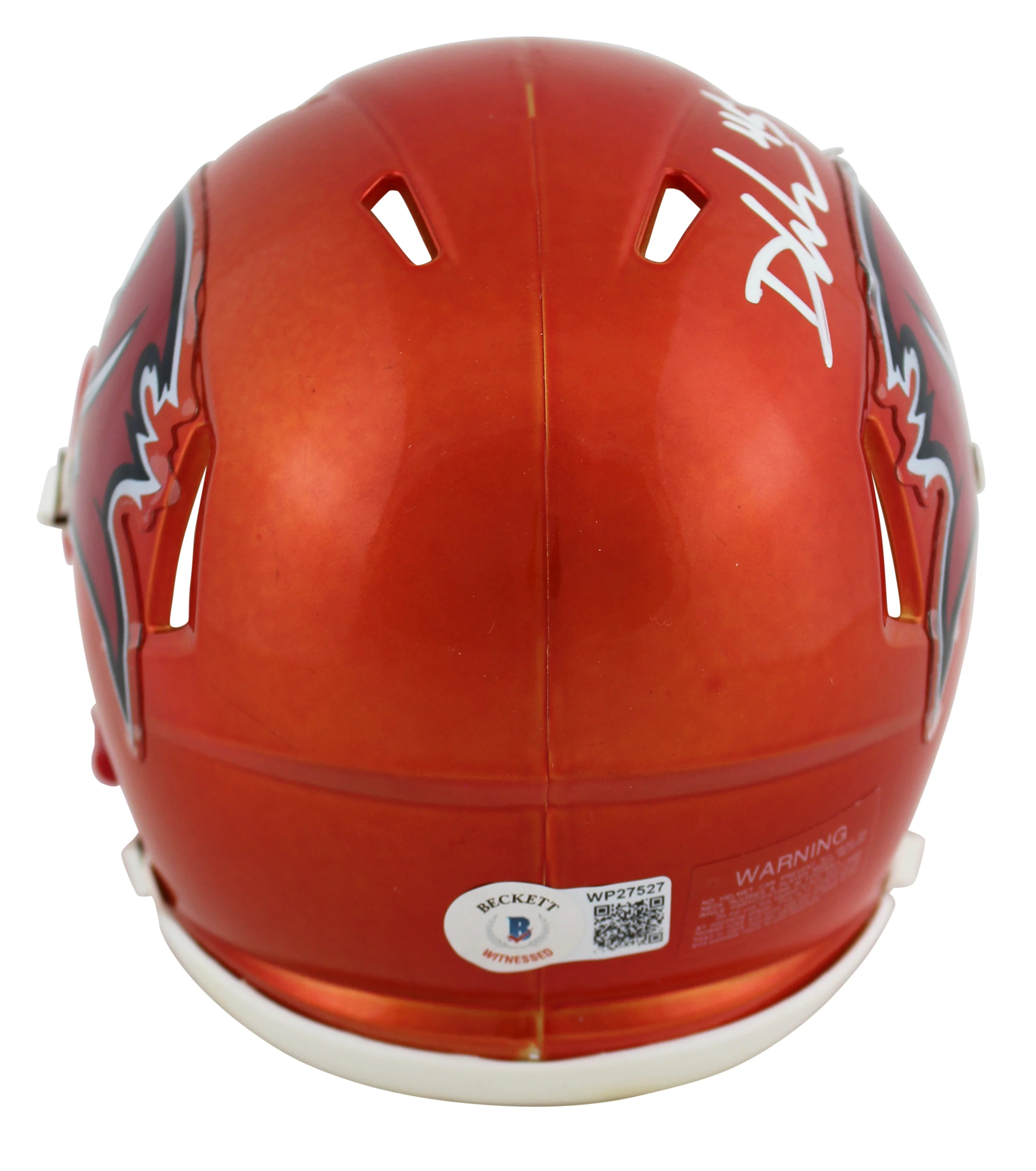 Buccaneers Devin White Authentic Signed Flash Speed Mini Helmet BAS Witnessed - Image 3
