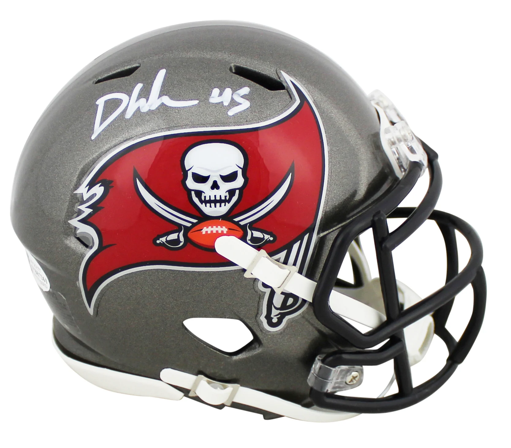 Buccaneers Devin White Authentic Signed Speed Mini Helmet BAS Witnessed - Image 2