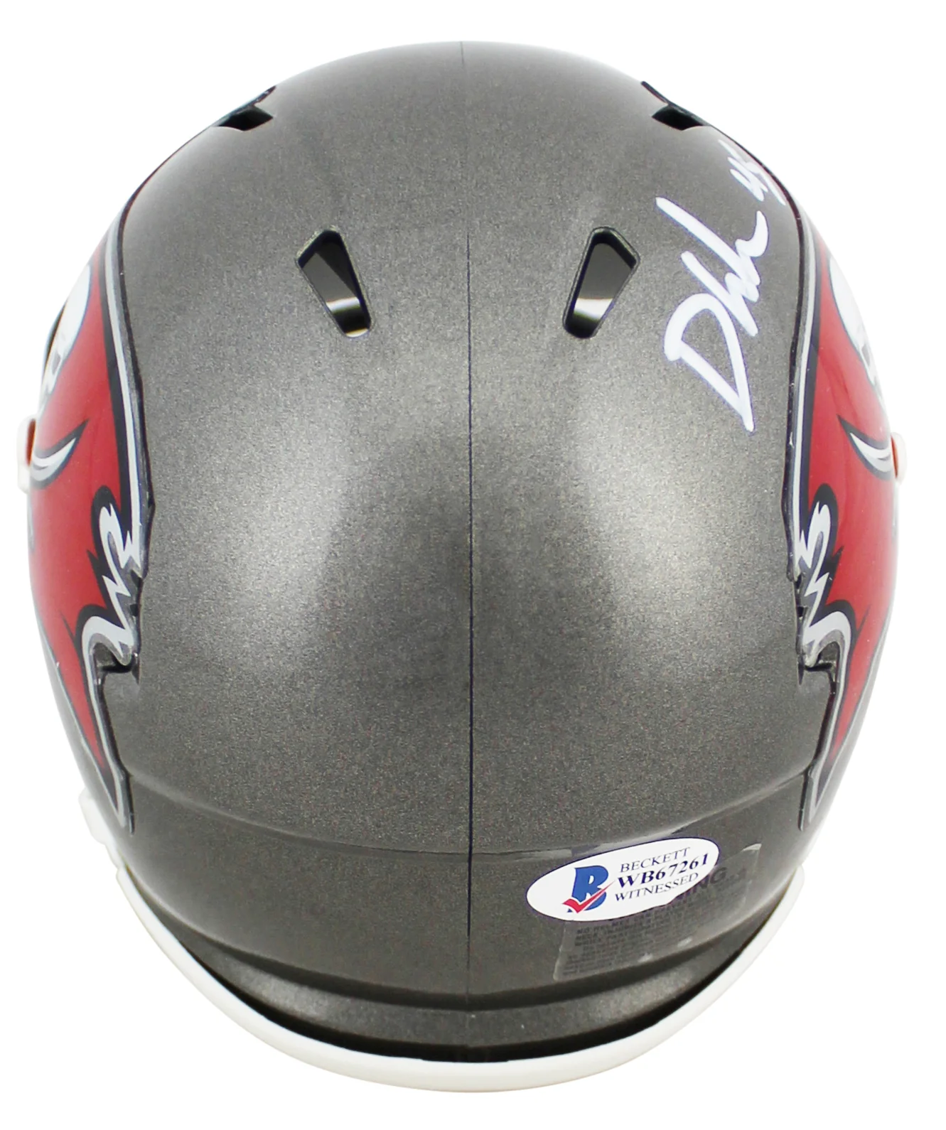 Buccaneers Devin White Authentic Signed Speed Mini Helmet BAS Witnessed - Image 3