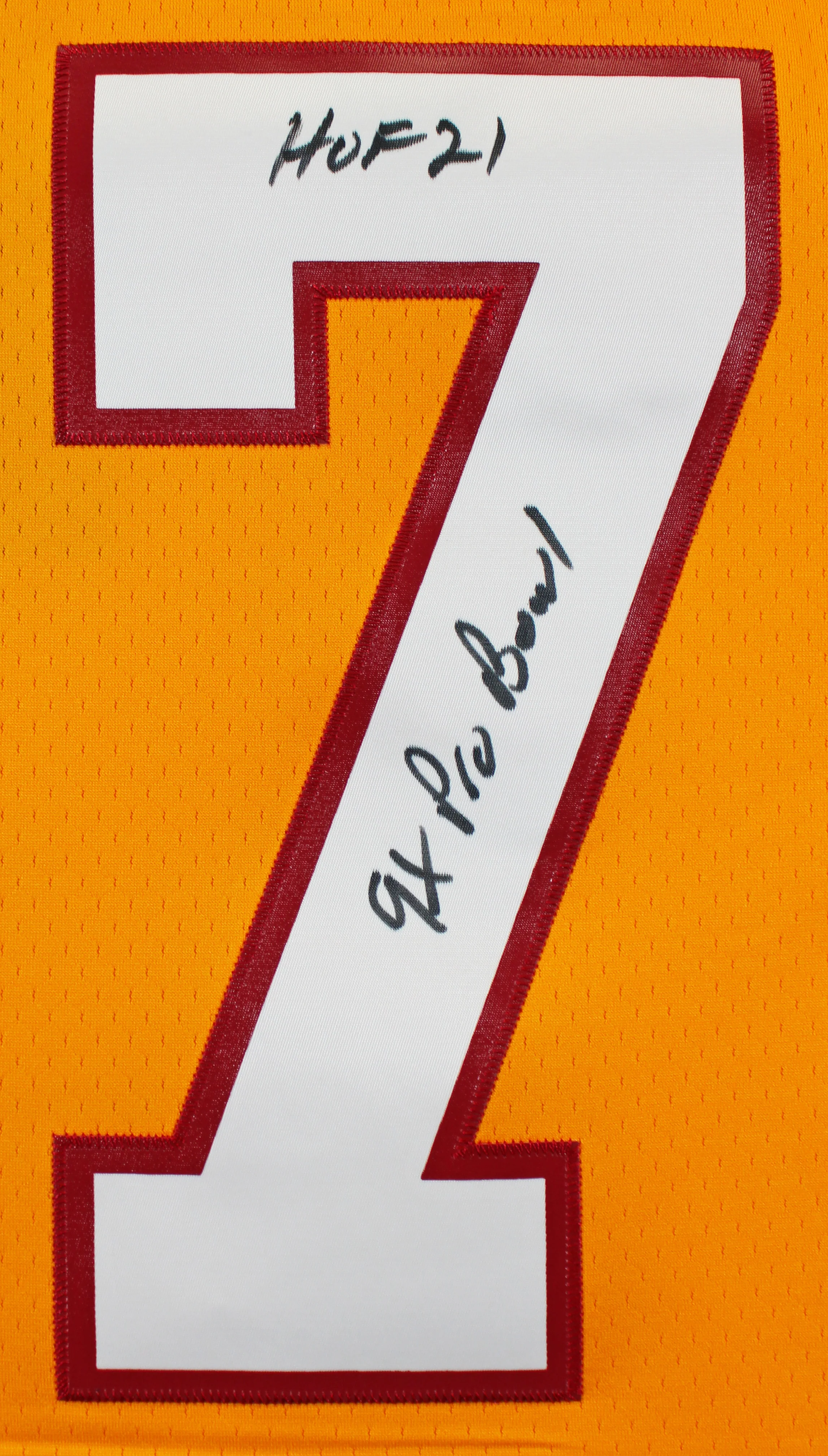 Buccaneers John Lynch "3x Insc" Signed Orange M&N TB Jersey BAS Witnessed - Image 5