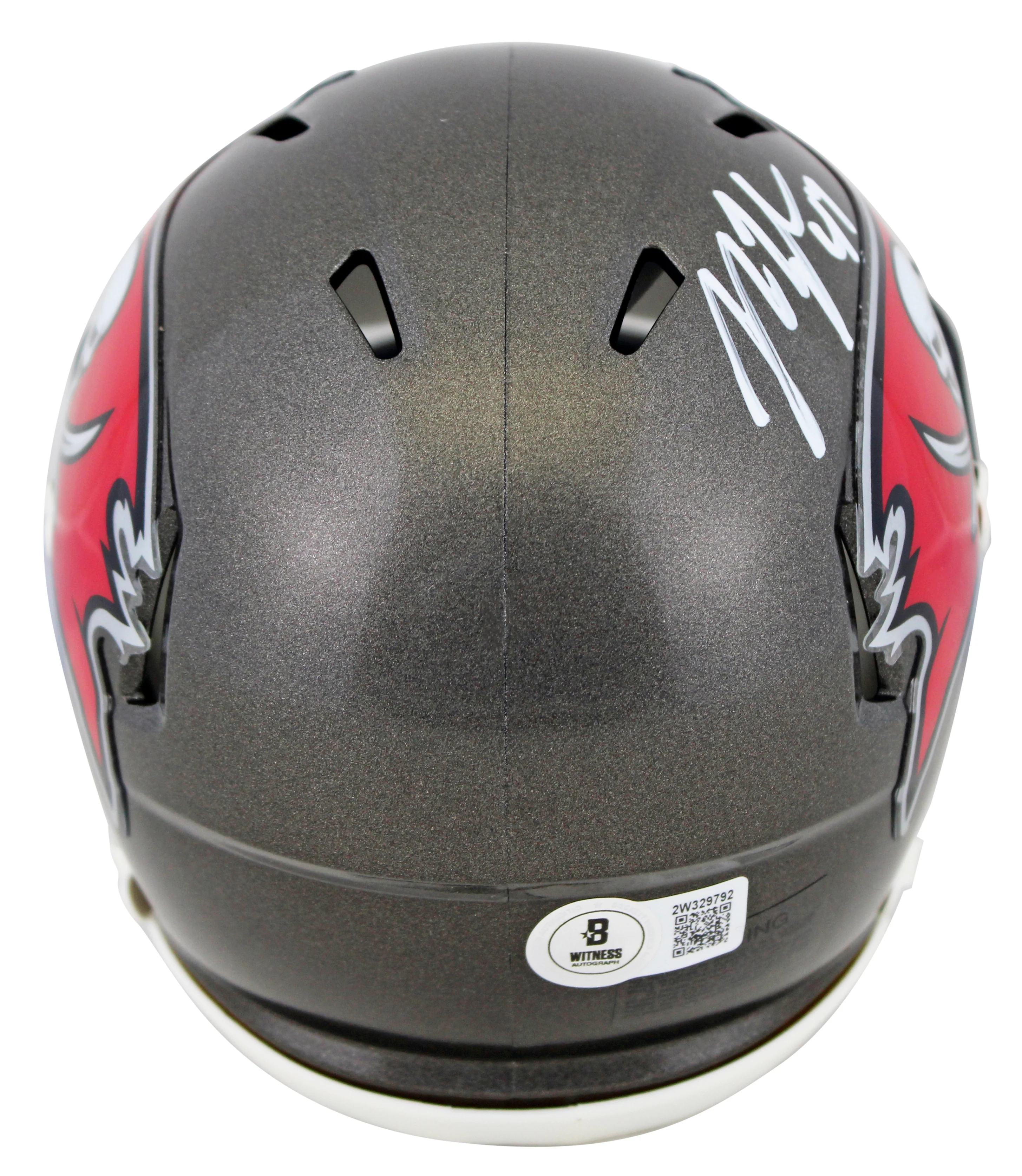 Buccaneers John Lynch Authentic Signed Speed Mini Helmet BAS Witnessed - Image 3