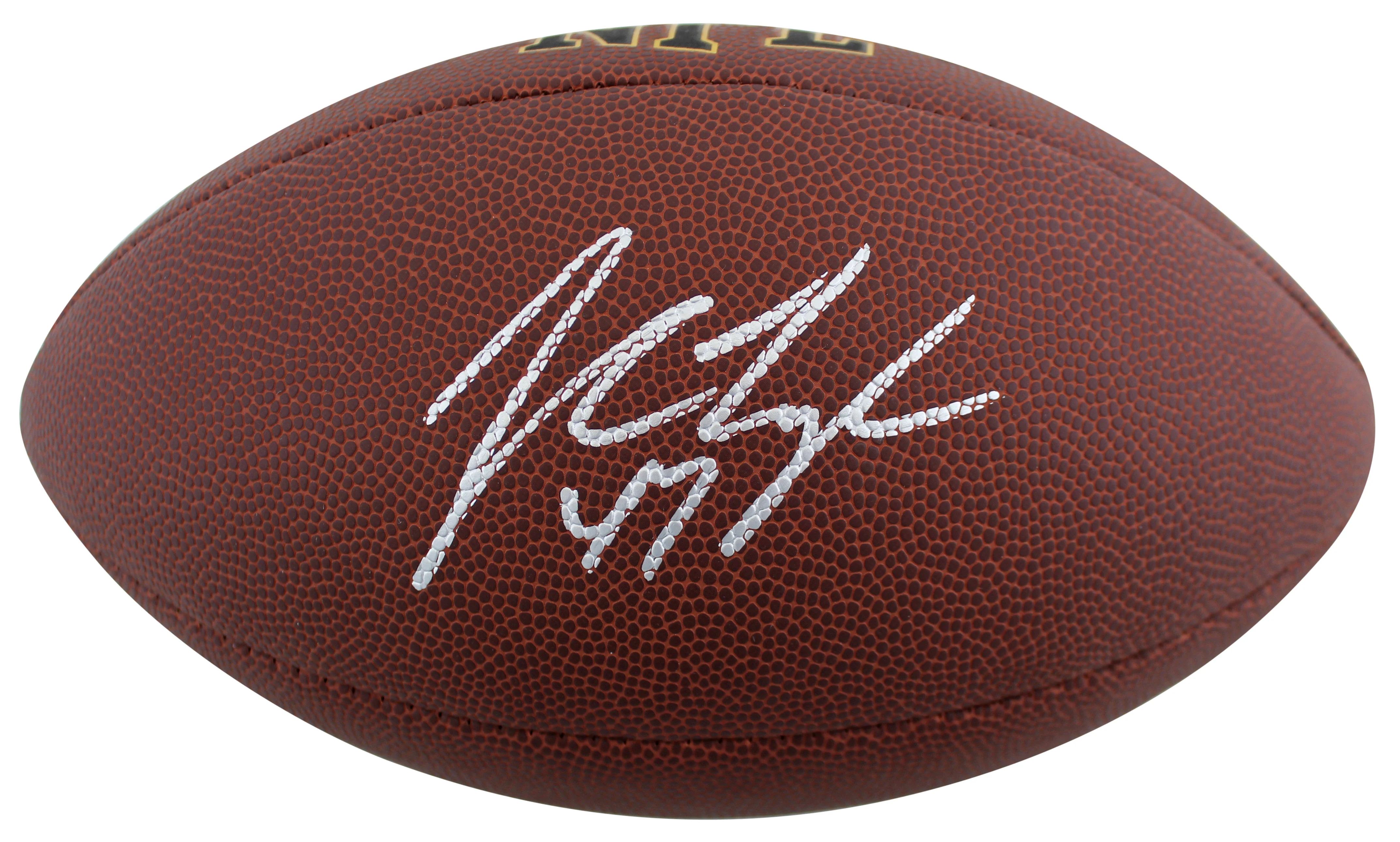 Buccaneers John Lynch Authentic Signed Wilson Super Grip Football BAS Witnessed - Image 3