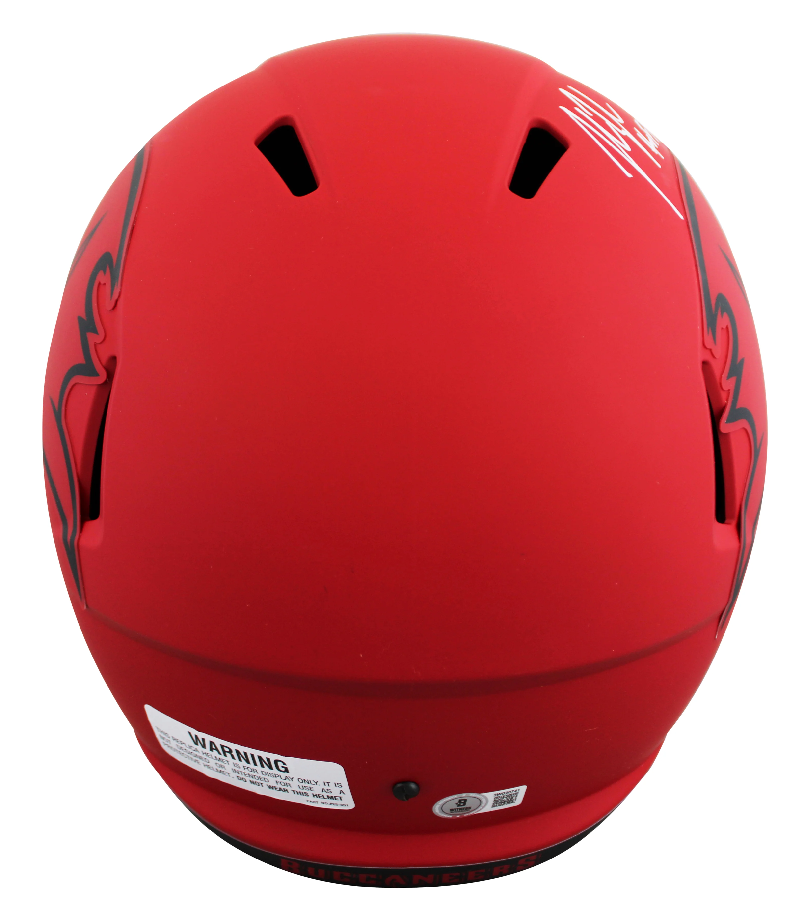 Buccaneers John Lynch "HOF 21" Signed Rave F/S Speed Rep Helmet W/ Case BAS Wit - Image 4