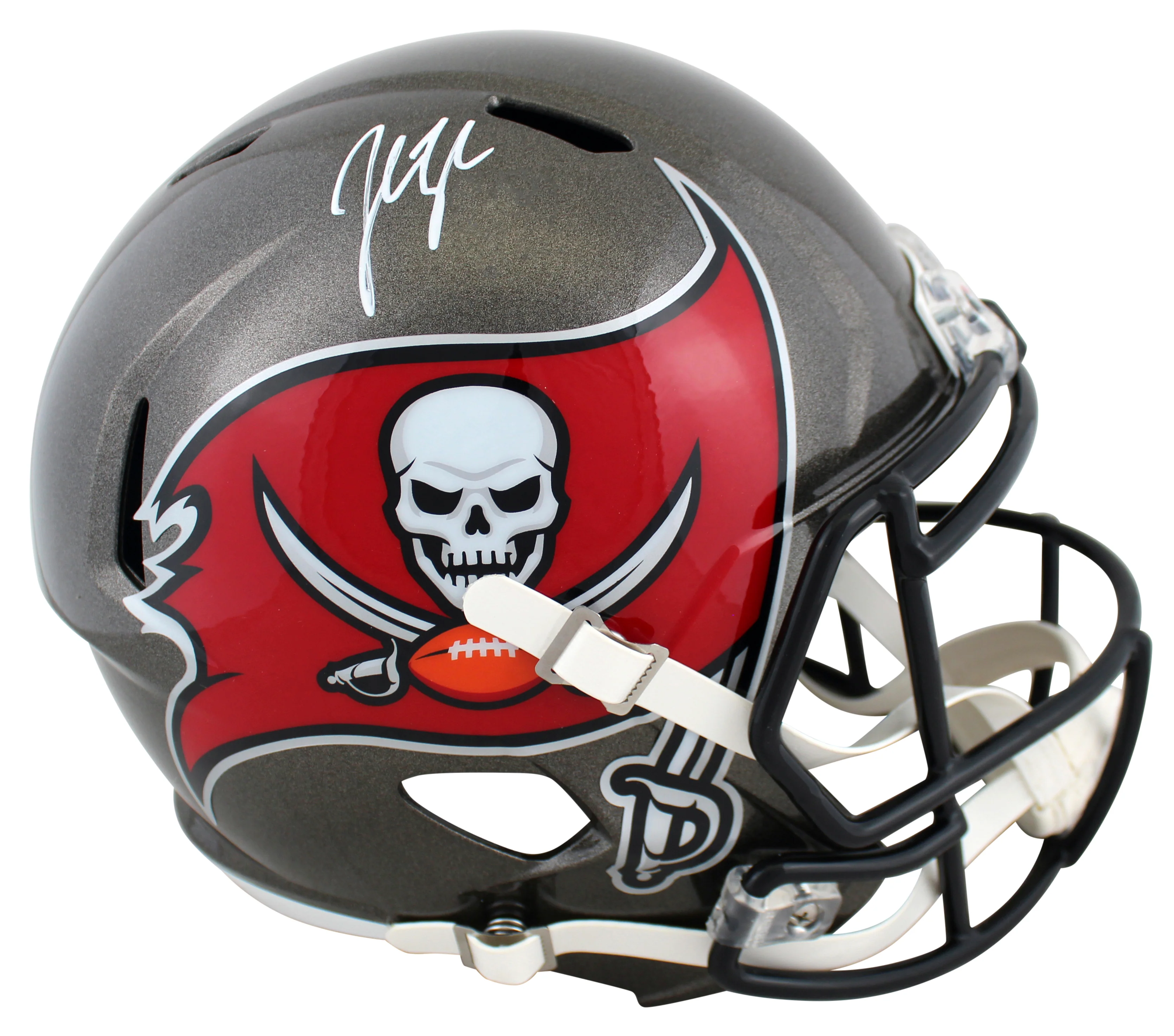 Buccaneers John Lynch Signed Full Size Speed Rep Helmet W/ Case BAS Witnessed - Image 3