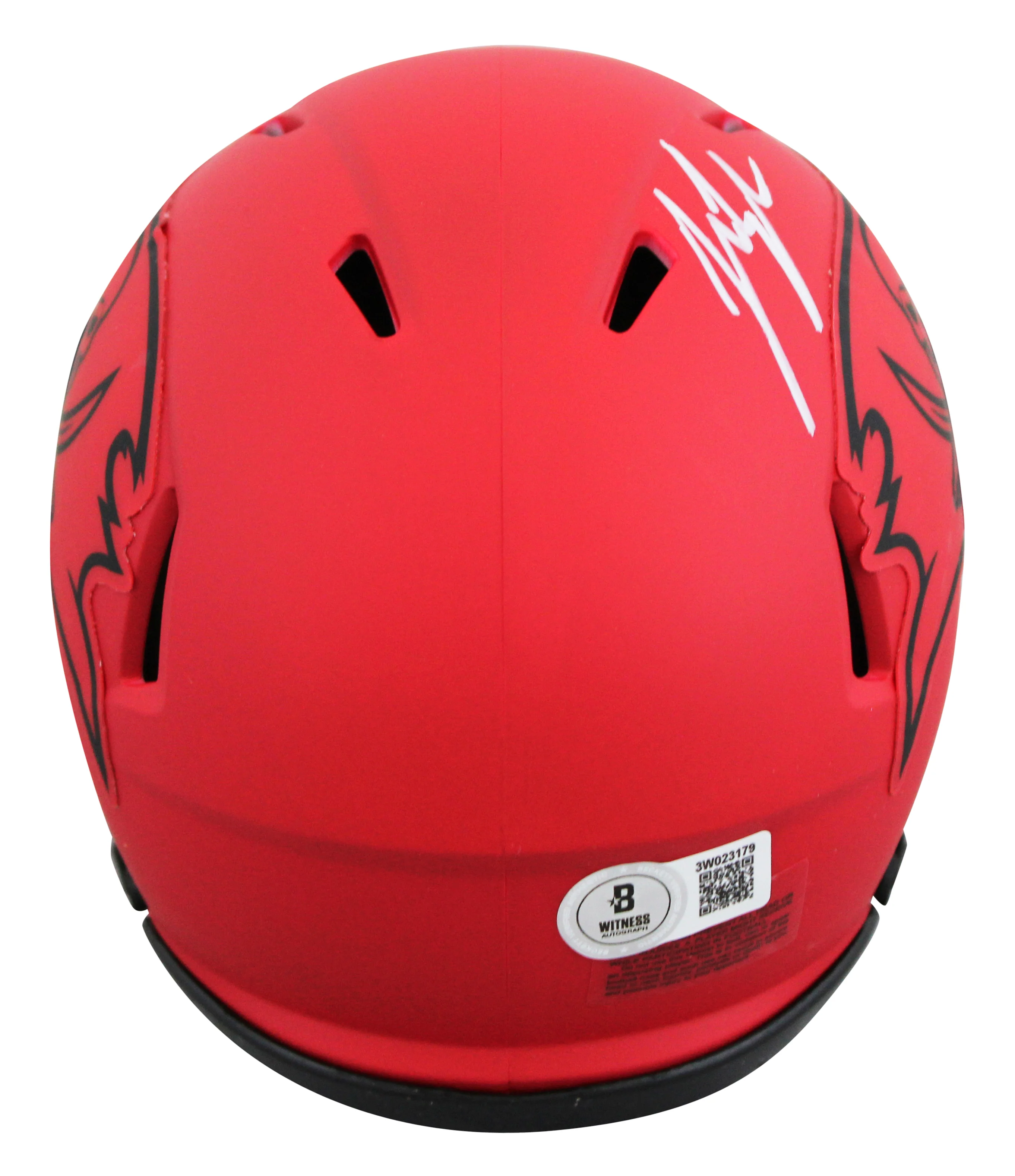 Buccaneers John Lynch Signed Rave Speed Mini Helmet W/ Case BAS Witnessed - Image 4