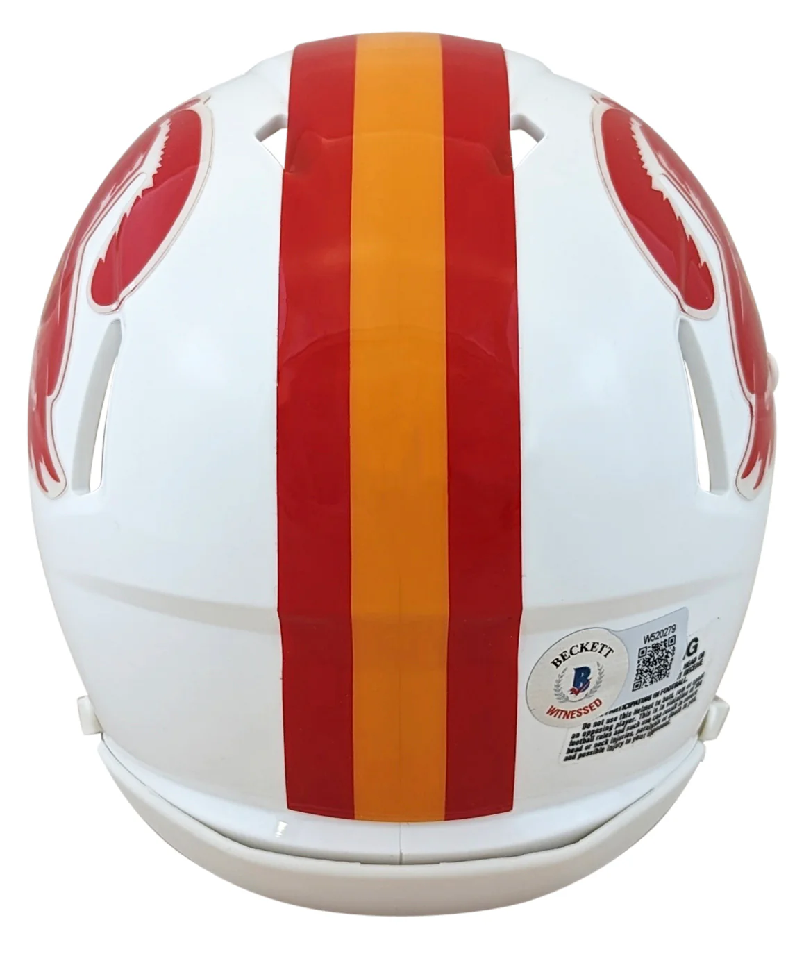 Buccaneers Mike Alstott "A-Train" Signed 76-96 TB Speed Mini Helmet BAS Witness - Image 3