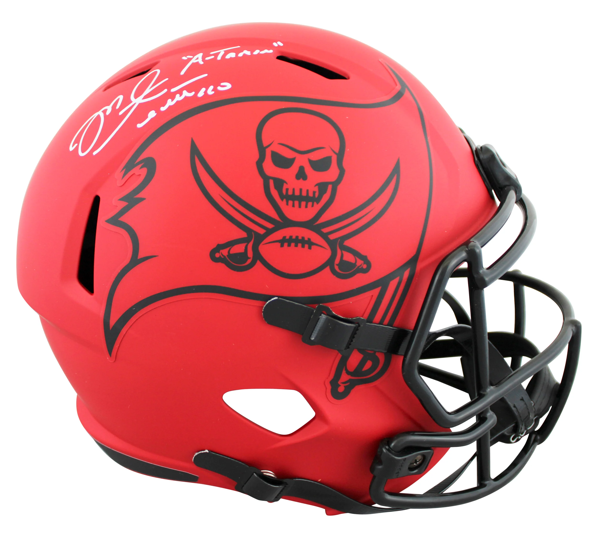 Buccaneers Mike Alstott "A-Train" Signed Rave Full Size Speed Rep Helmet BAS Wit - Image 2