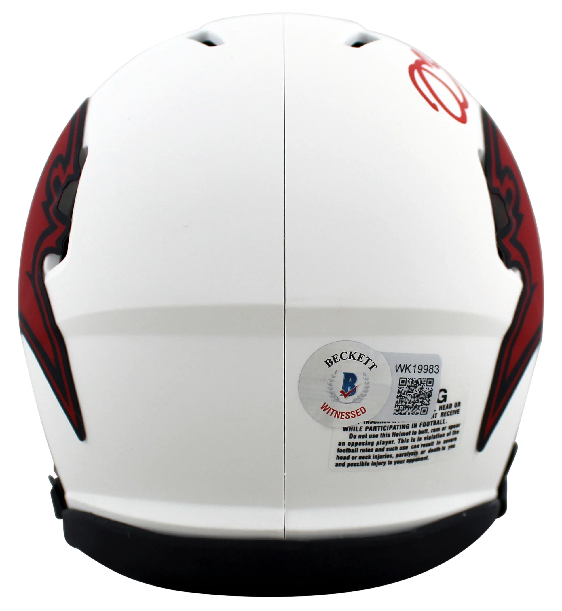 Buccaneers Mike Alstott Authentic Signed Lunar Speed Mini Helmet BAS Witnessed - Image 3