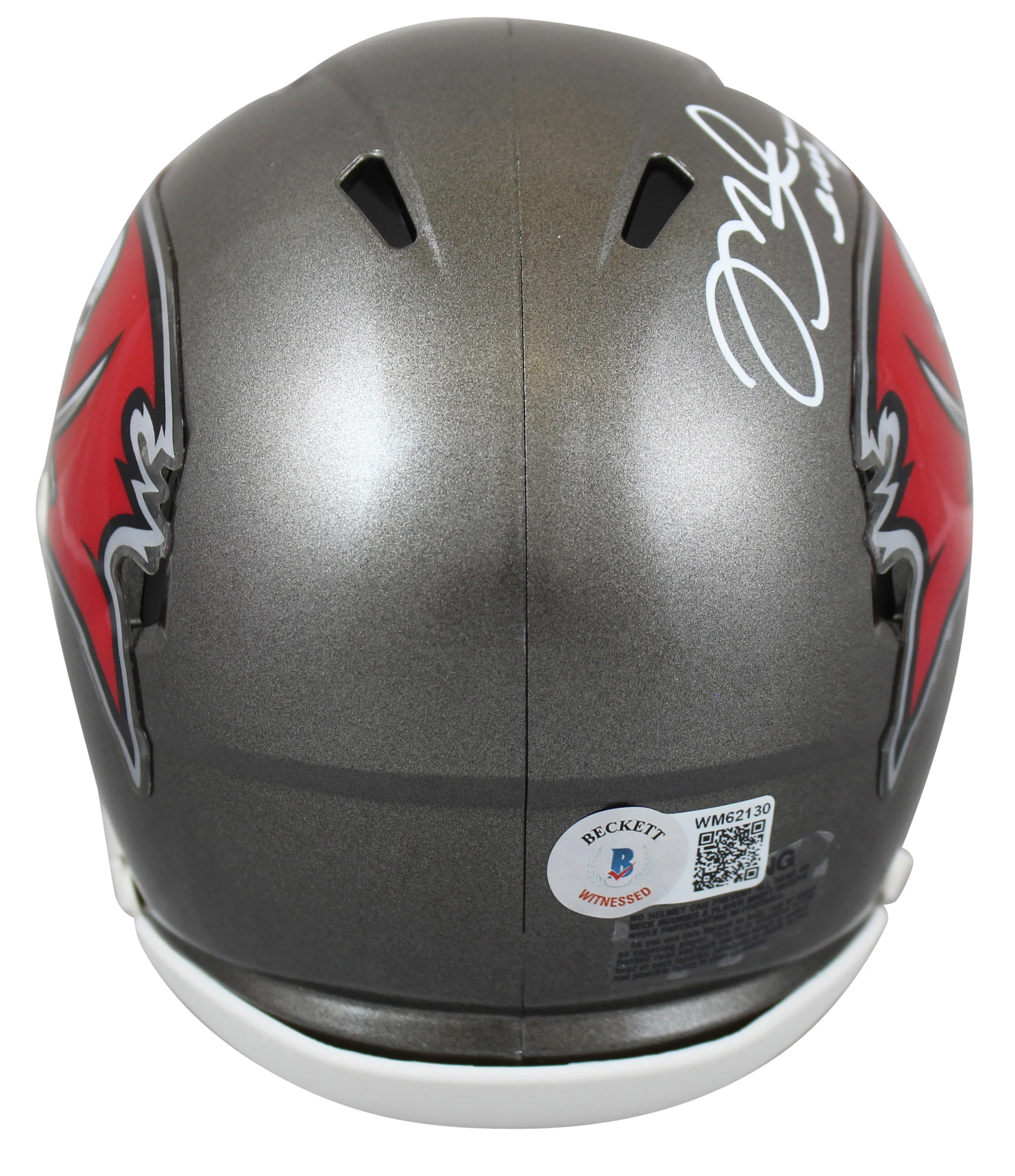 Buccaneers Mike Alstott Authentic Signed Speed Mini Helmet w/ Case BAS Witnessed - Image 4