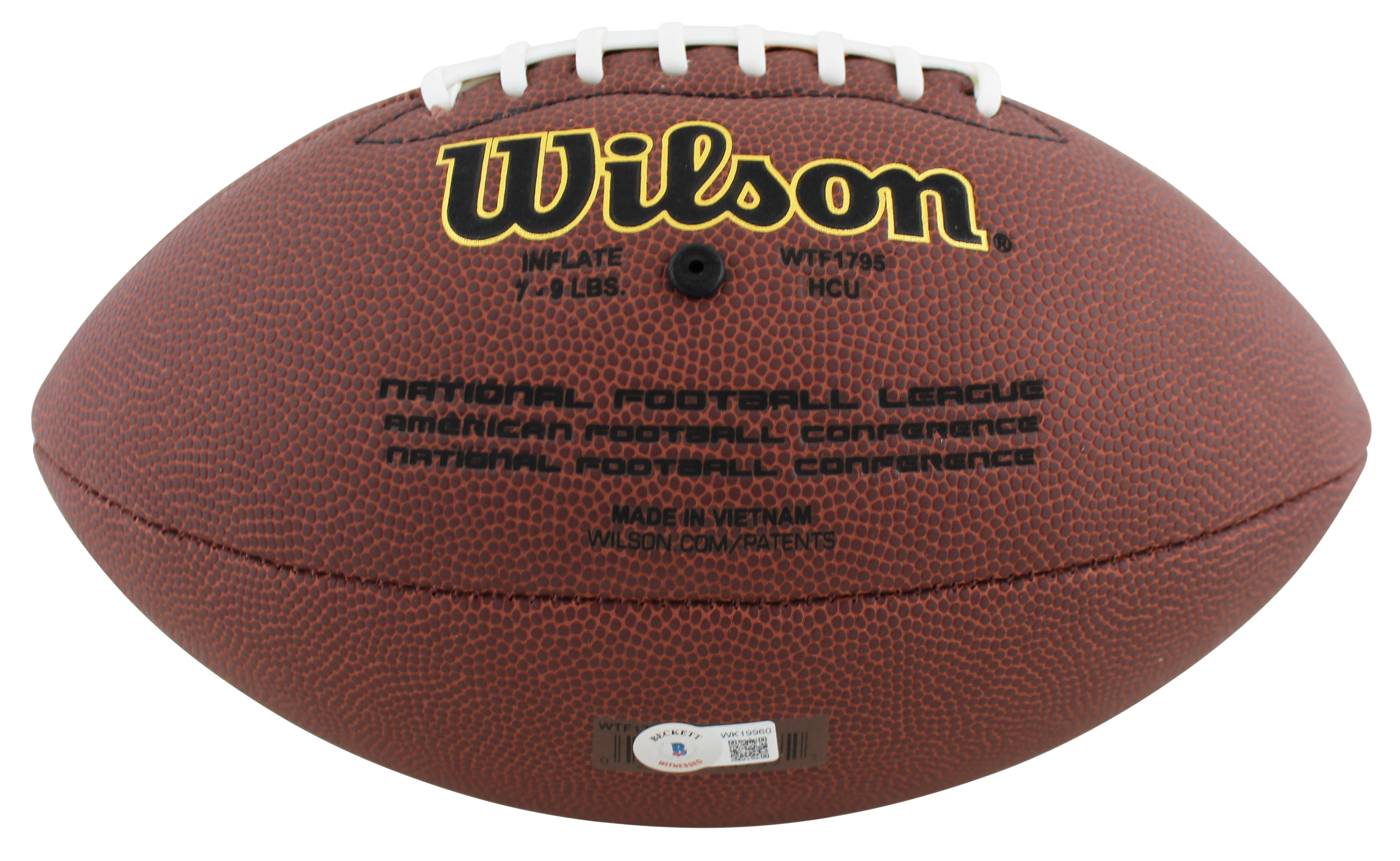 Buccaneers Mike Alstott Authentic Signed Super Grip Nfl Football BAS Witnessed - Image 4