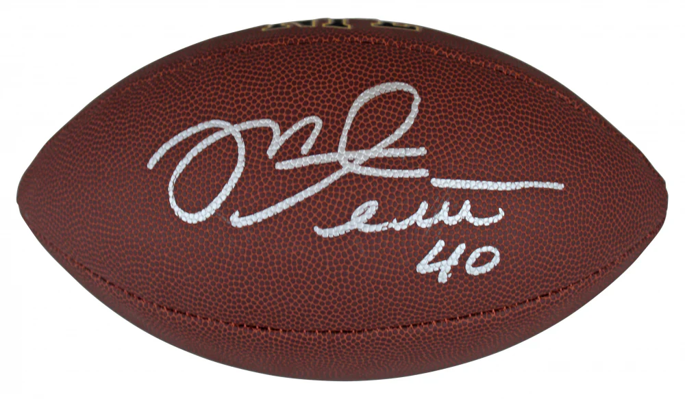 Buccaneers Mike Alstott Signed Wilson Super Grip Football W/ Case BAS Witnessed - Image 3
