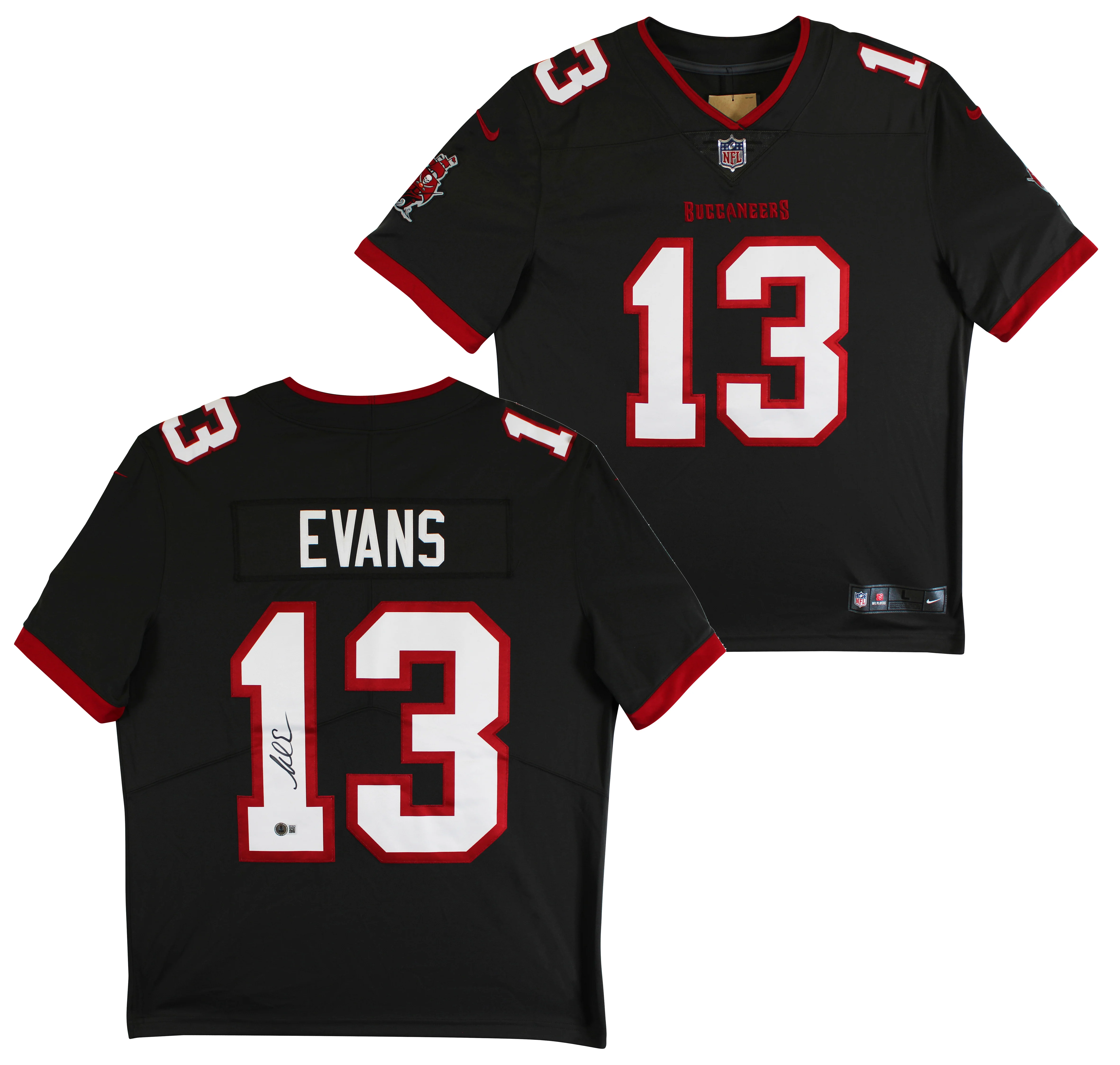 Buccaneers Mike Evans Authentic Signed Pewter Nike Elite Jersey BAS Witnessed