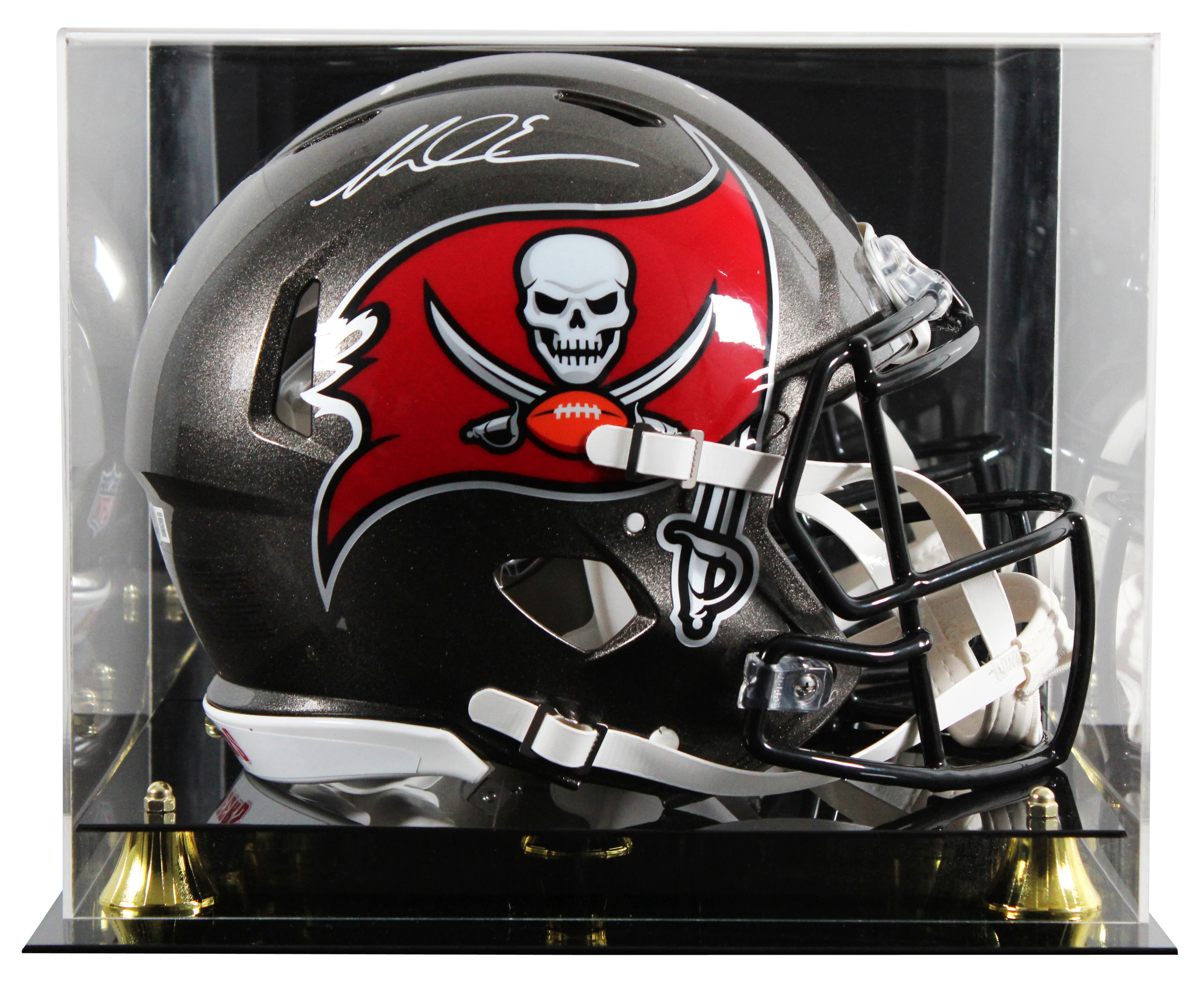 Buccaneers Mike Evans Signed Full Size Speed Proline Helmet W/ Case BAS Witness