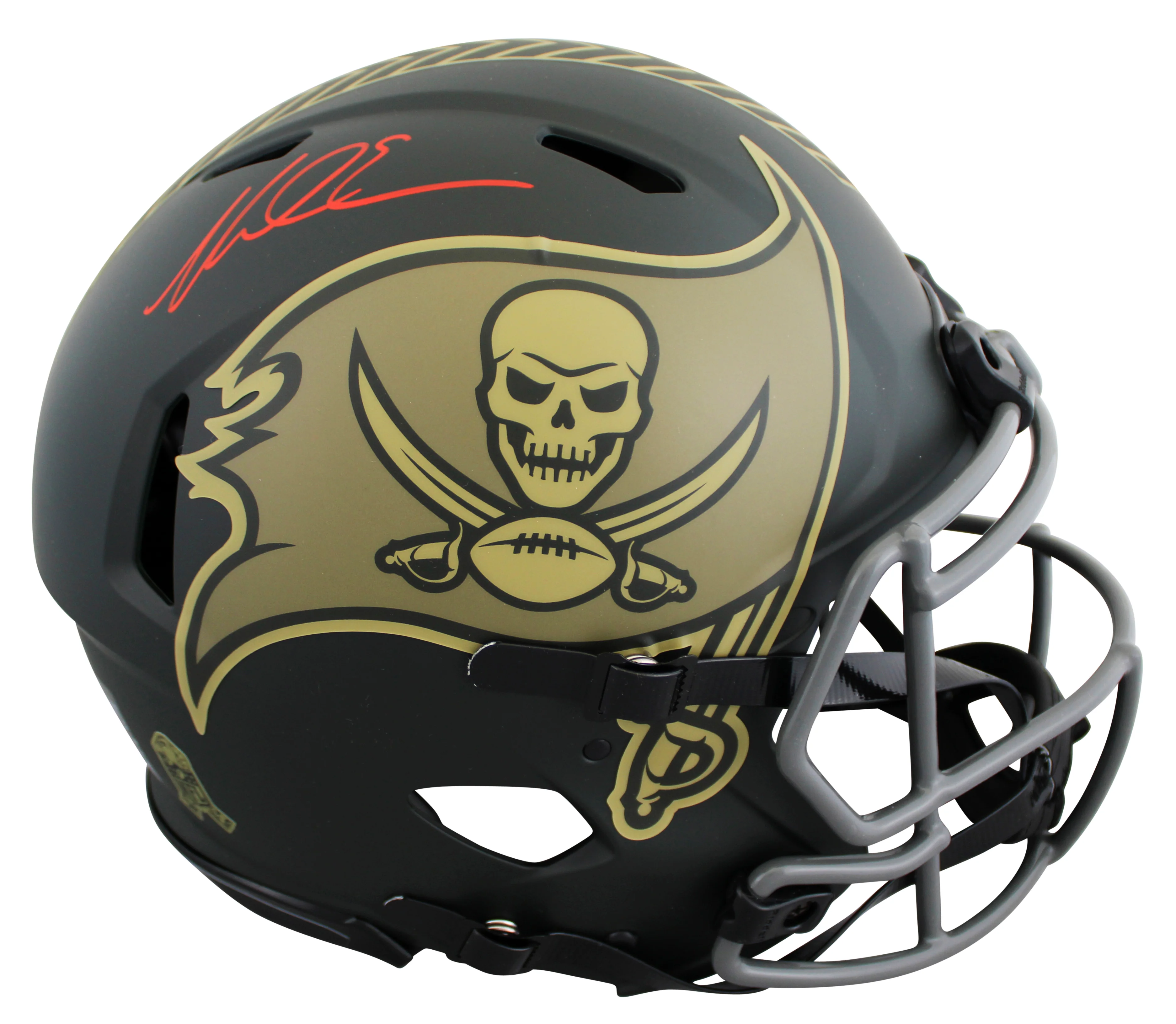 Buccaneers Mike Evans Signed STS IV F/S Speed Proline Helmet W/ Case BAS Witness - Image 3