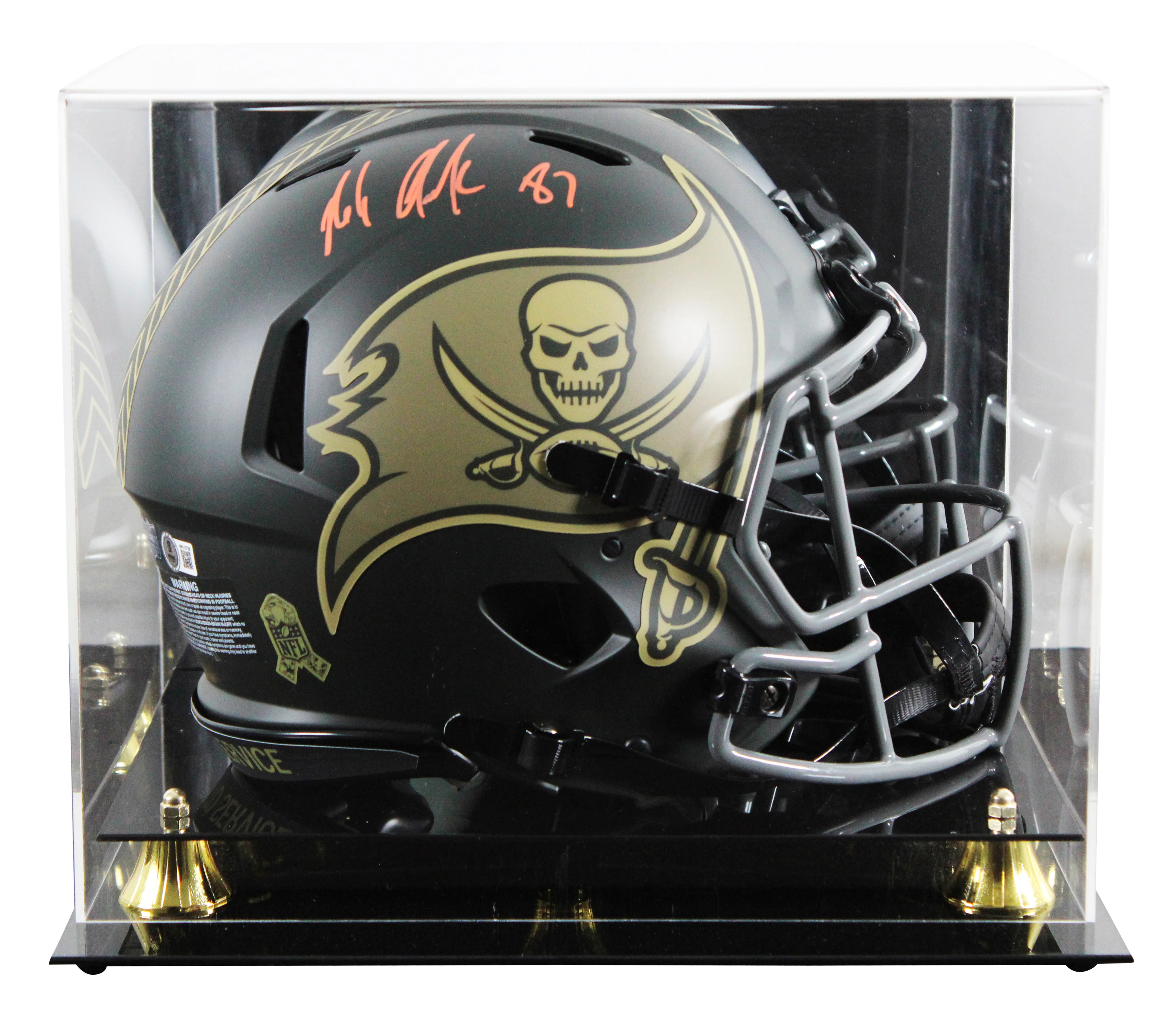 Buccaneers Rob Gronkowski Signed STS IV F/S Speed Proline Helmet W/ Case BAS Wit - Image 2