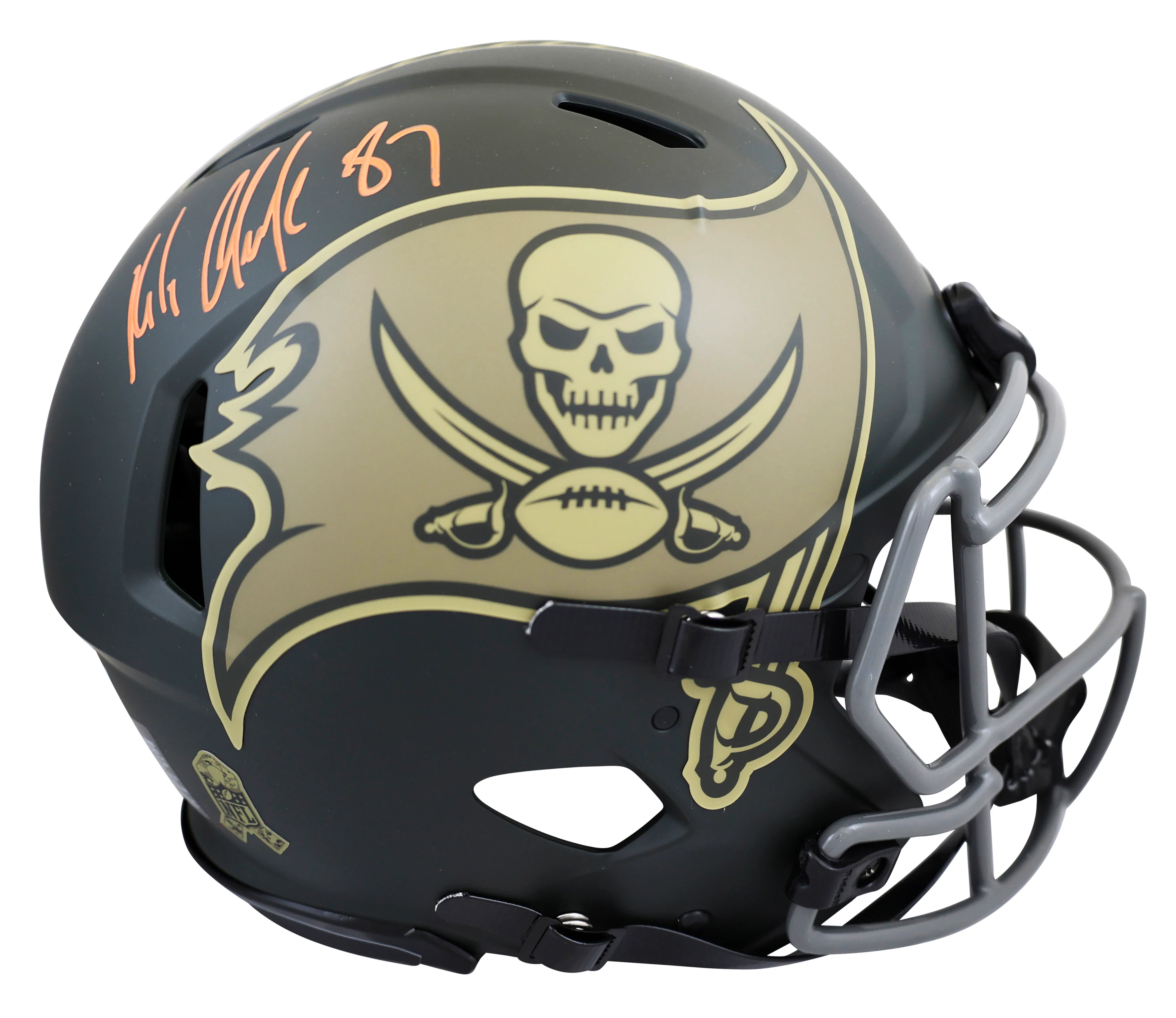 Buccaneers Rob Gronkowski Signed STS IV F/S Speed Proline Helmet W/ Case BAS Wit - Image 3