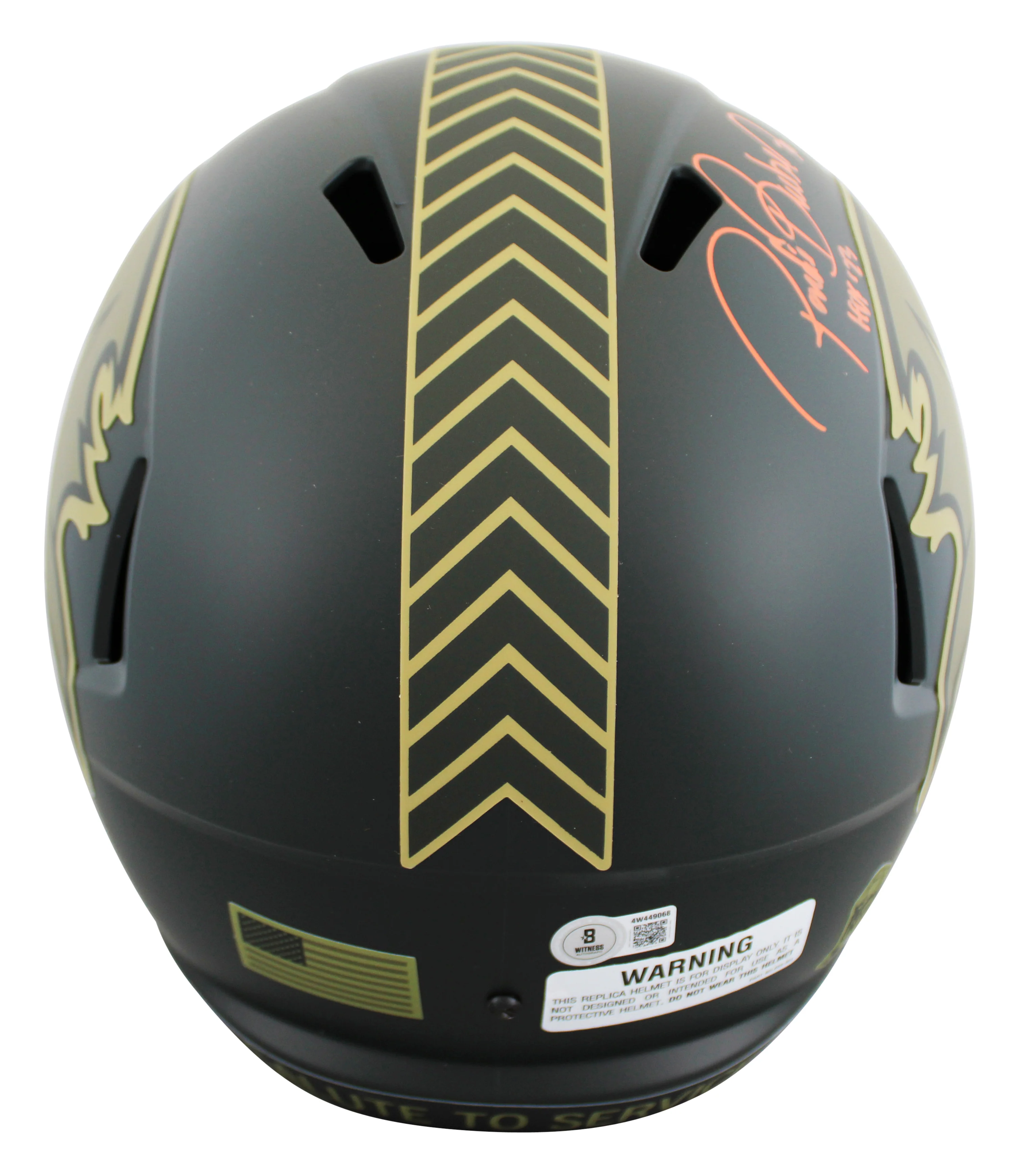 Buccaneers Ronde Barber "HOF 23" Signed STS IV Full Size Speed Rep Helmet BAS W - Image 3