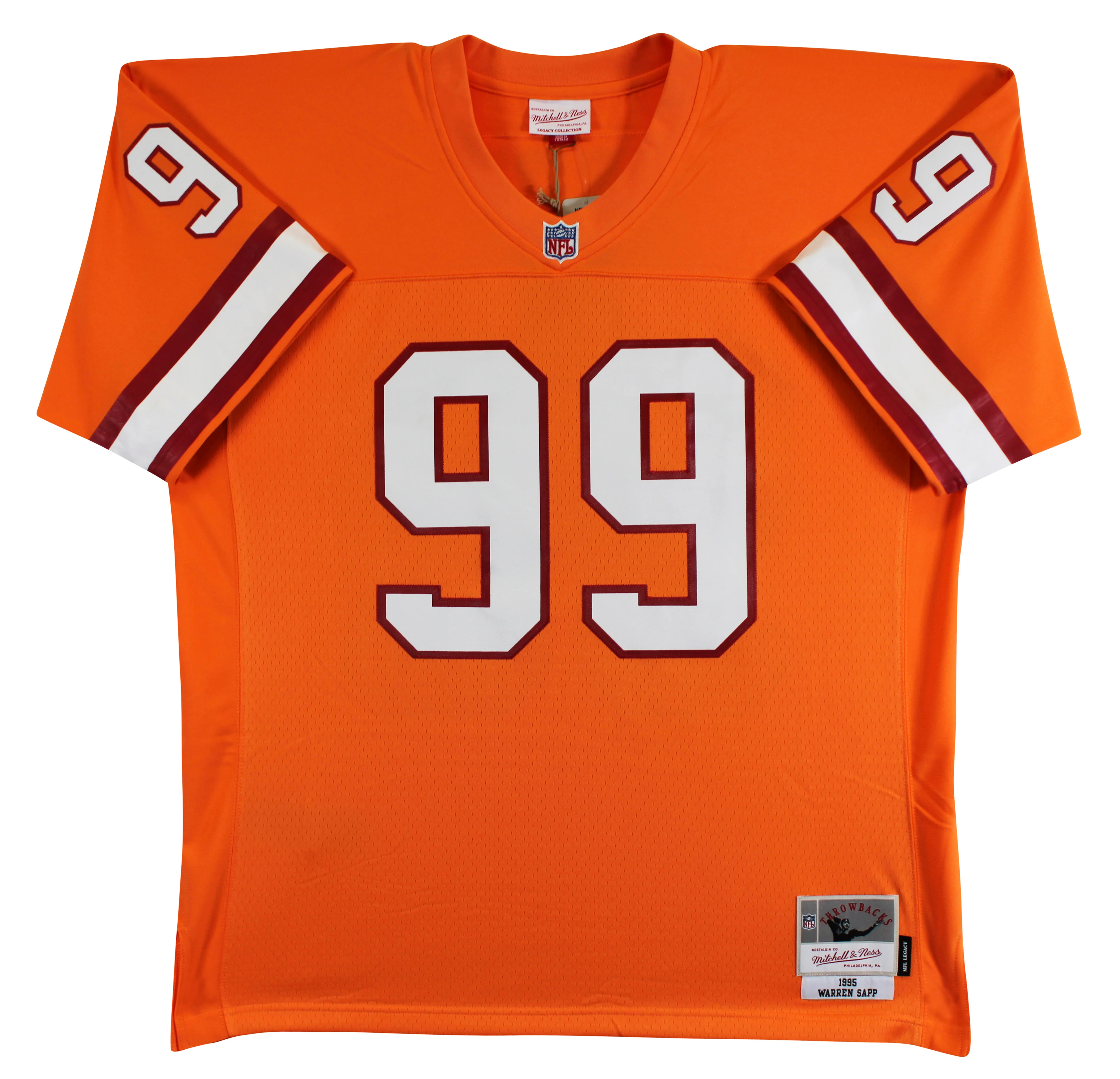 Buccaneers Warren Sapp "3x Insc" Signed Orange M&N TB Jersey BAS Witnessed - Image 5