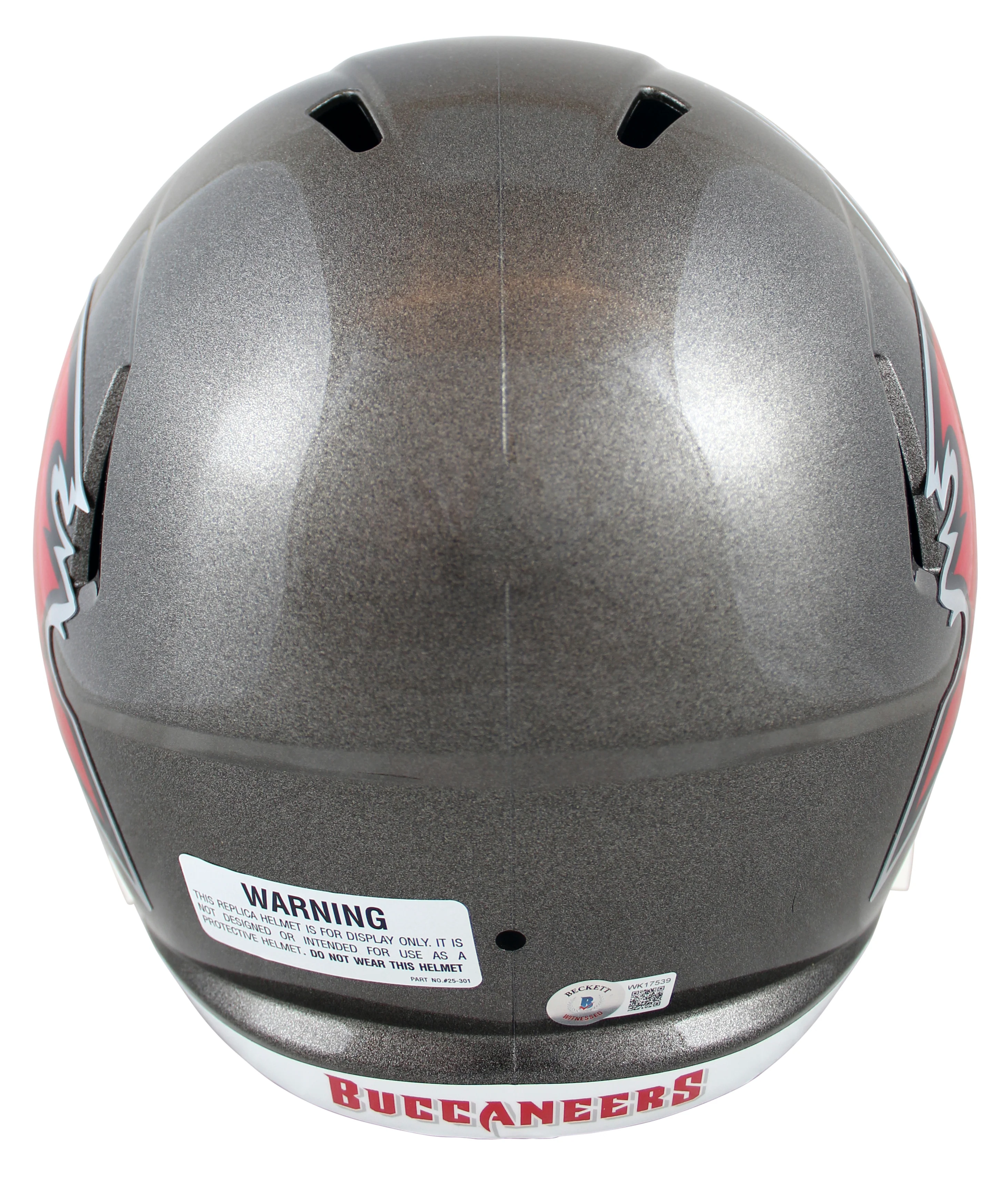 Buccaneers Warren Sapp HOF 13 Signed 2020 Full Size Speed Rep Helmet BAS Witness - Image 3