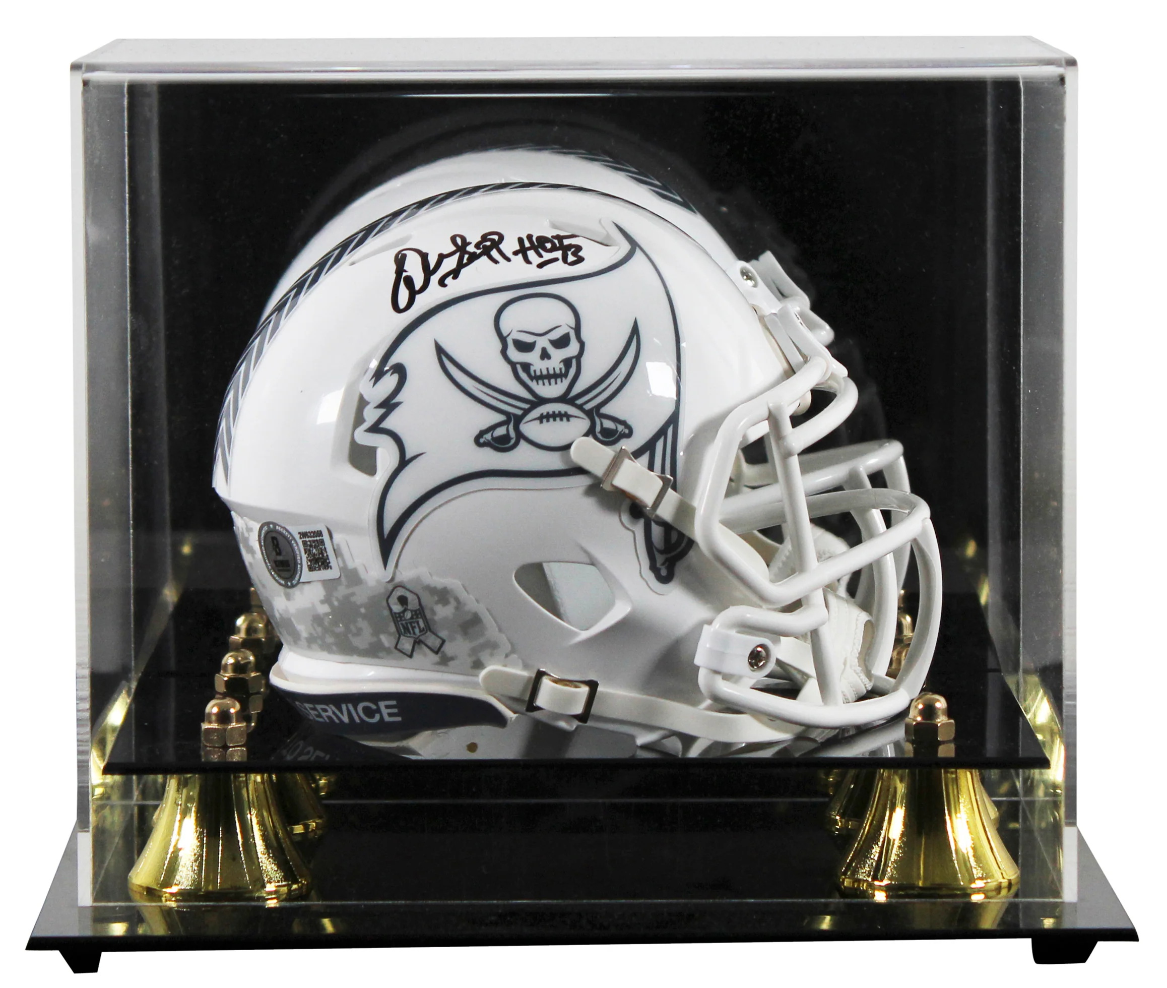 Buccaneers Warren Sapp "HOF 13" Signed STS III Speed Mini Helmet W/ Case BAS Wit - Image 2