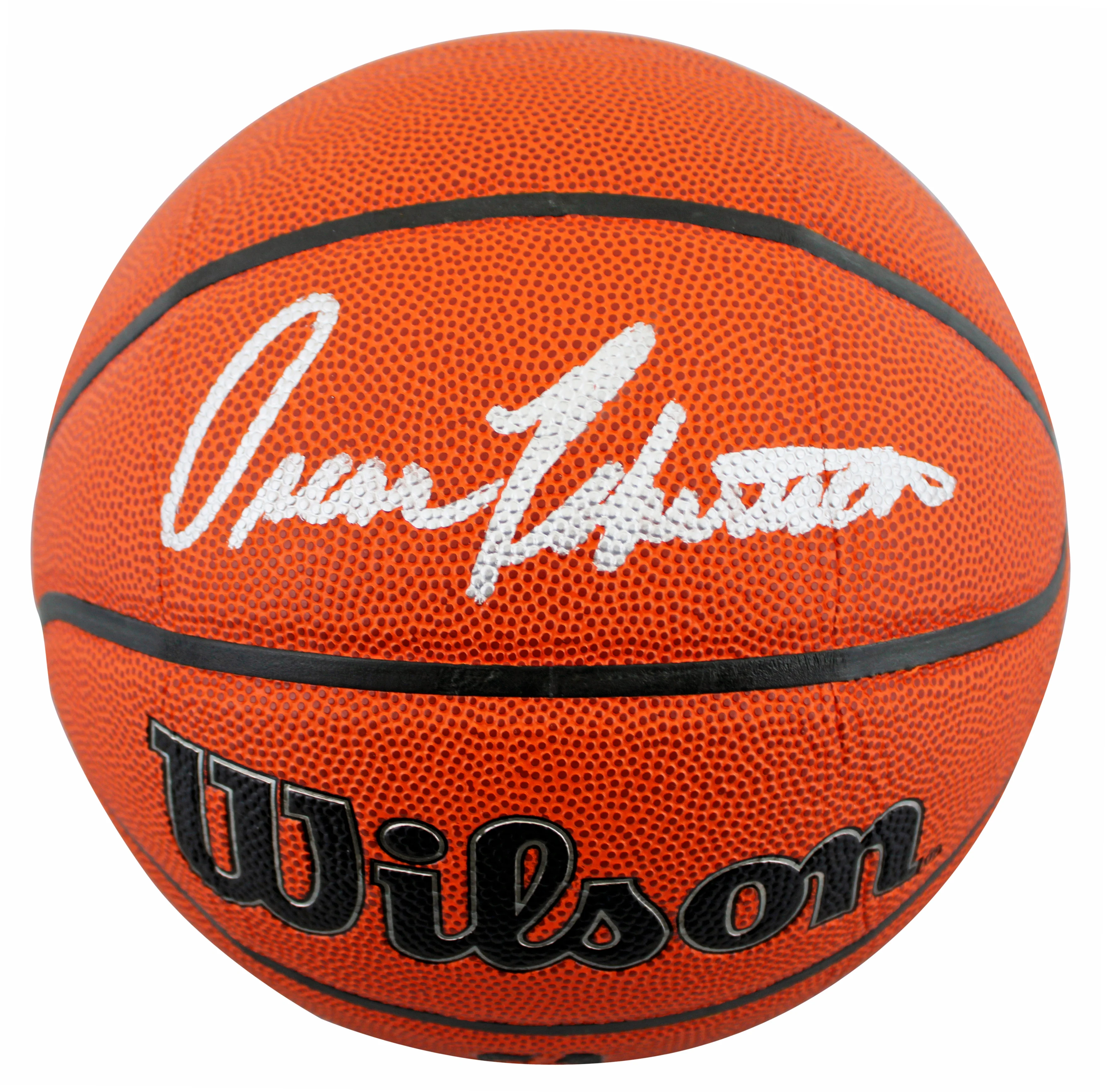 Bucks Oscar Robertson Authentic Signed Wilson Basketball Autographed BAS Witness - Image 2