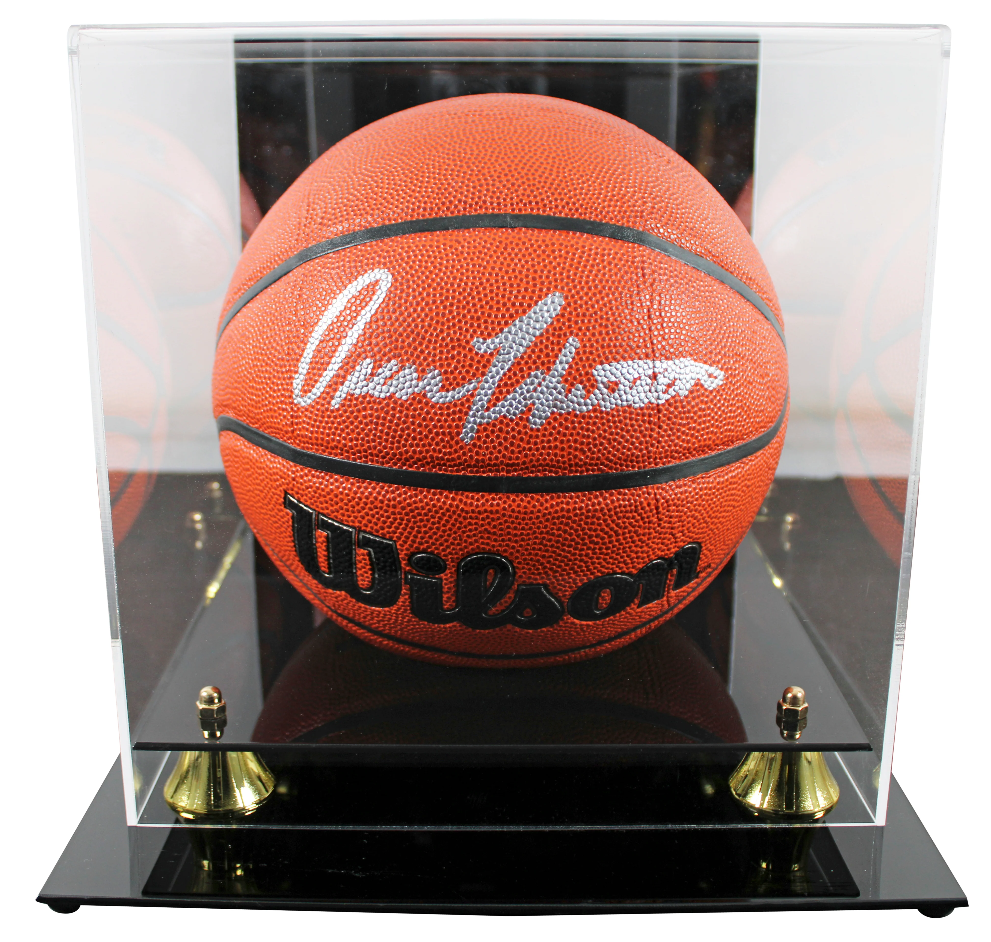 Bucks Oscar Robertson Authentic Signed Wilson Basketball w/ Case BAS Witnessed - Image 2