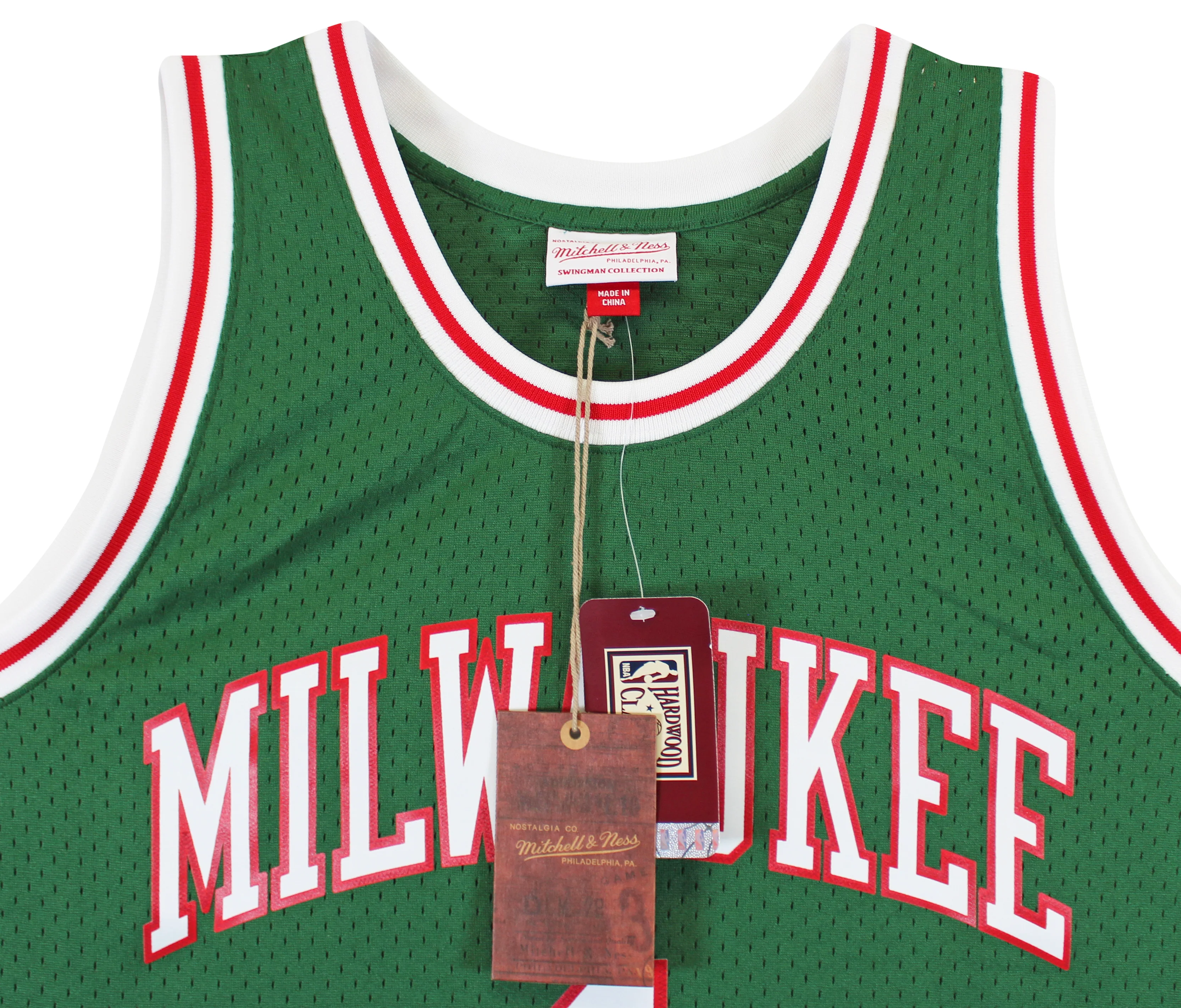 Bucks Oscar Robertson Signed 1970-71 Green M&N Swingman Jersey BAS Witnessed - Image 7